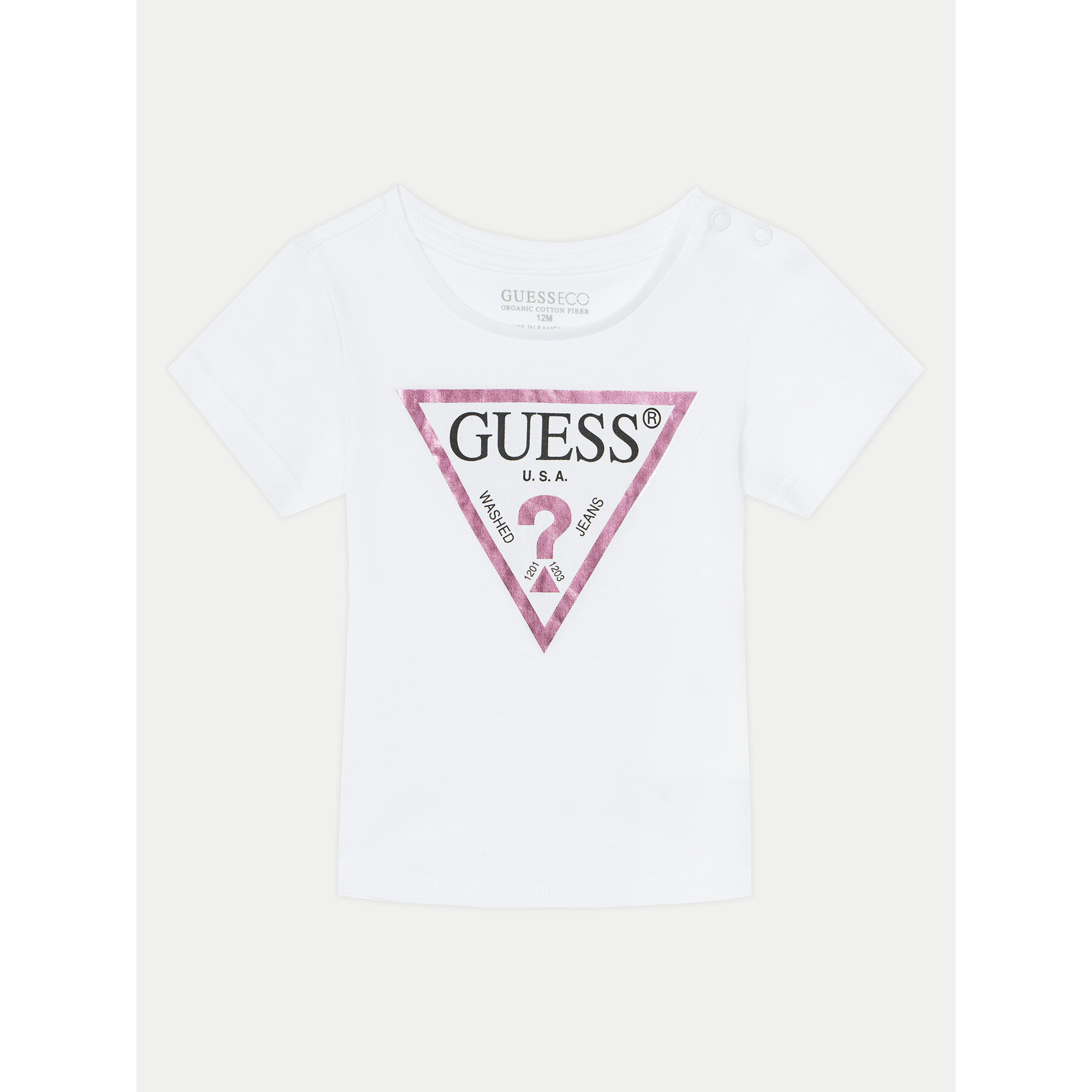 Guess Marškinėliai K73I56 K8HM0 Balta Regular Fit