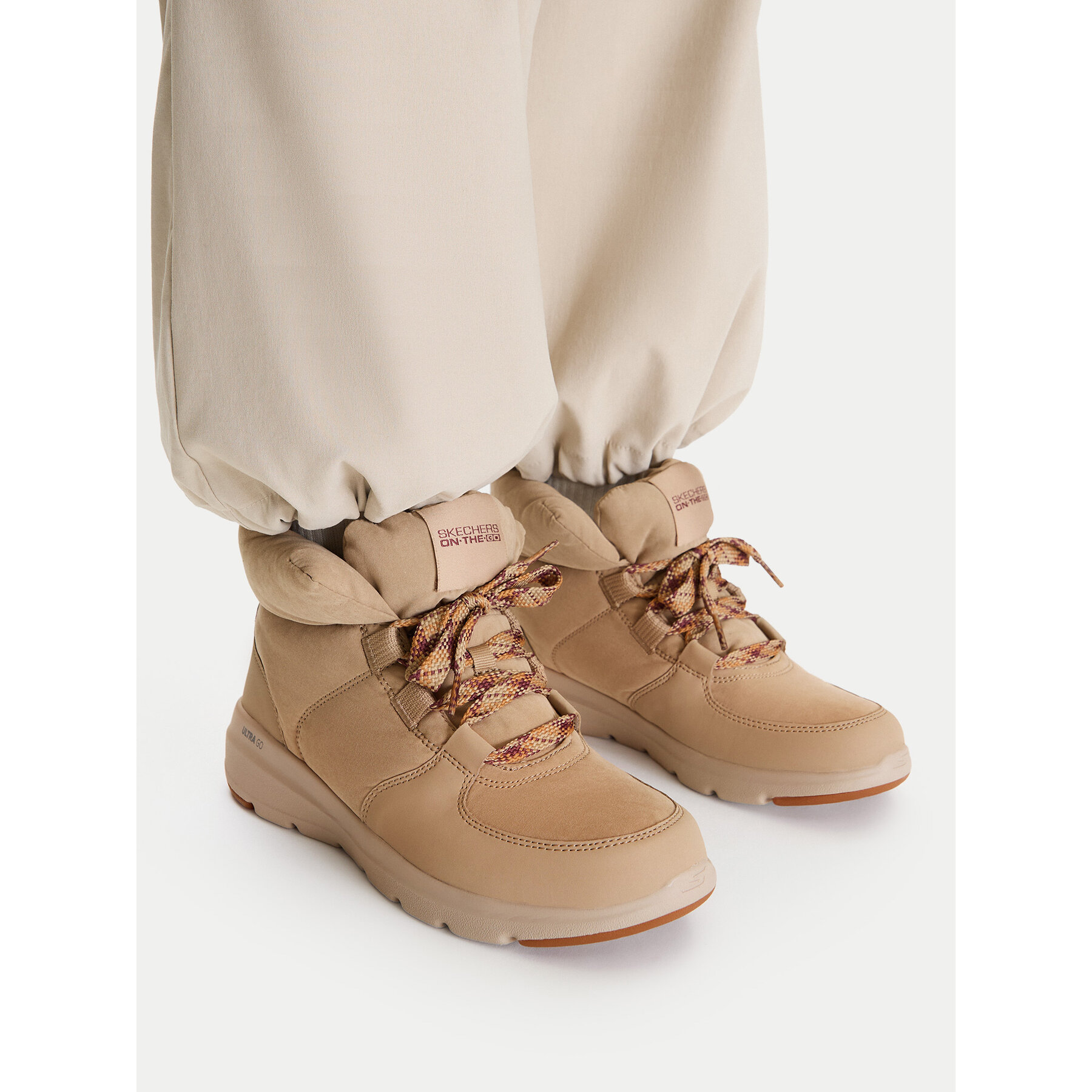 Kotníková obuv Skechers Glacial Ultra - Trend Up 144194 Béžová
