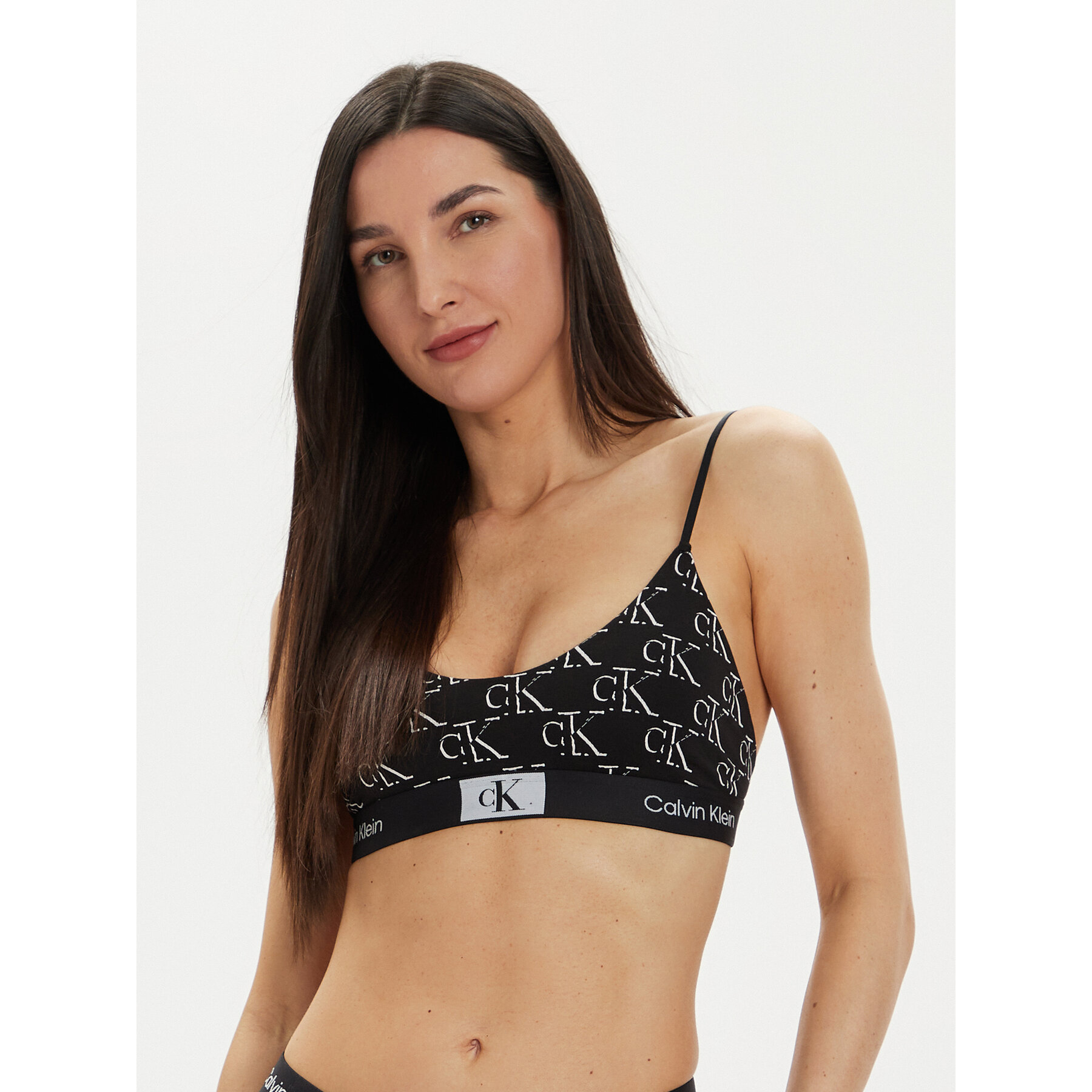 Calvin Klein Underwear Melltartó felső 000QF7216E Fekete