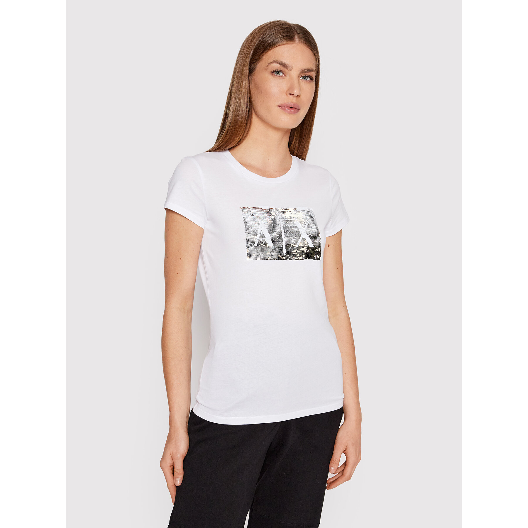 Armani Exchange T-shirt 8NYTDL YJ73Z 6110 Bijela Slim Fit