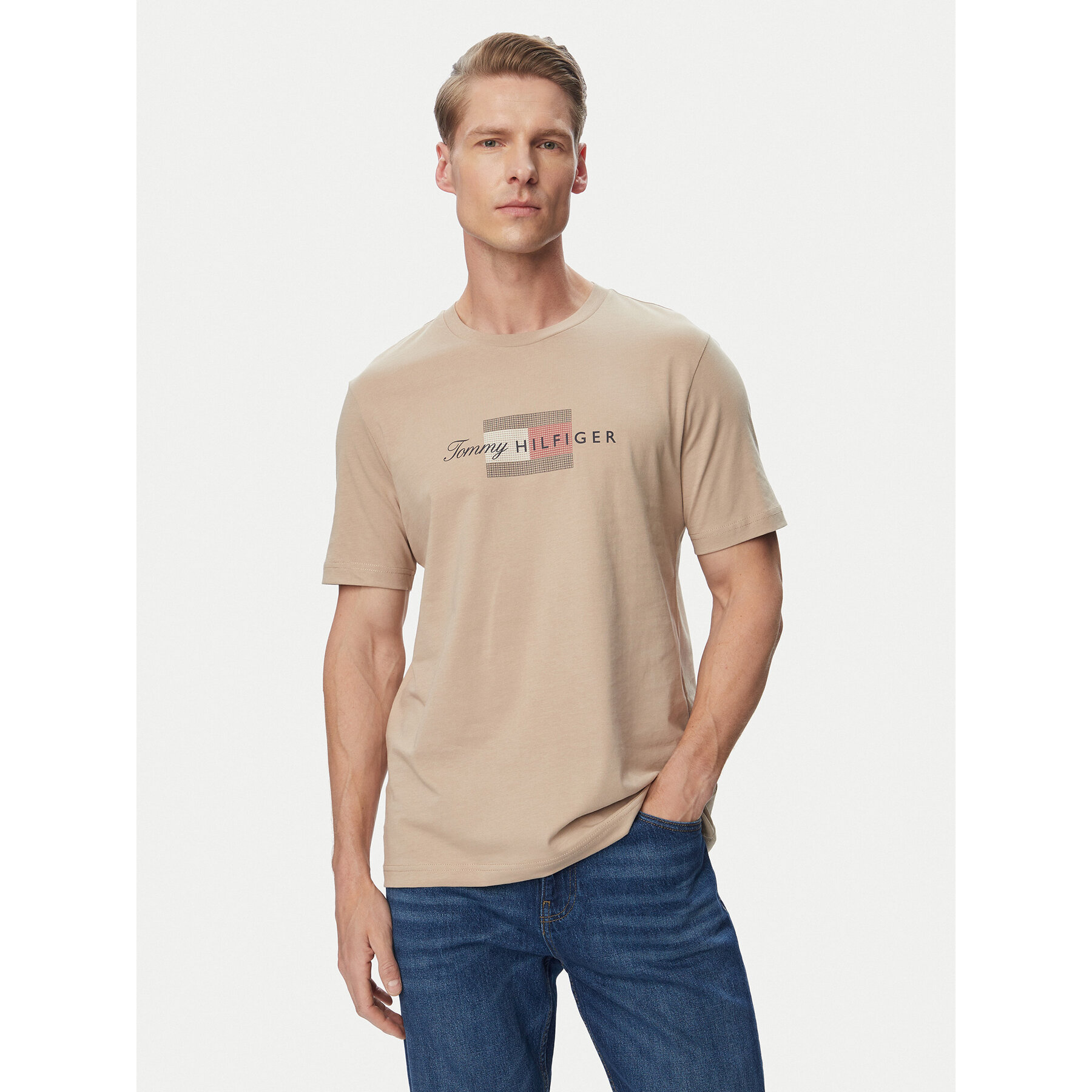 Tommy Hilfiger T-Shirt MW0MW43226 Beige Regular Fit