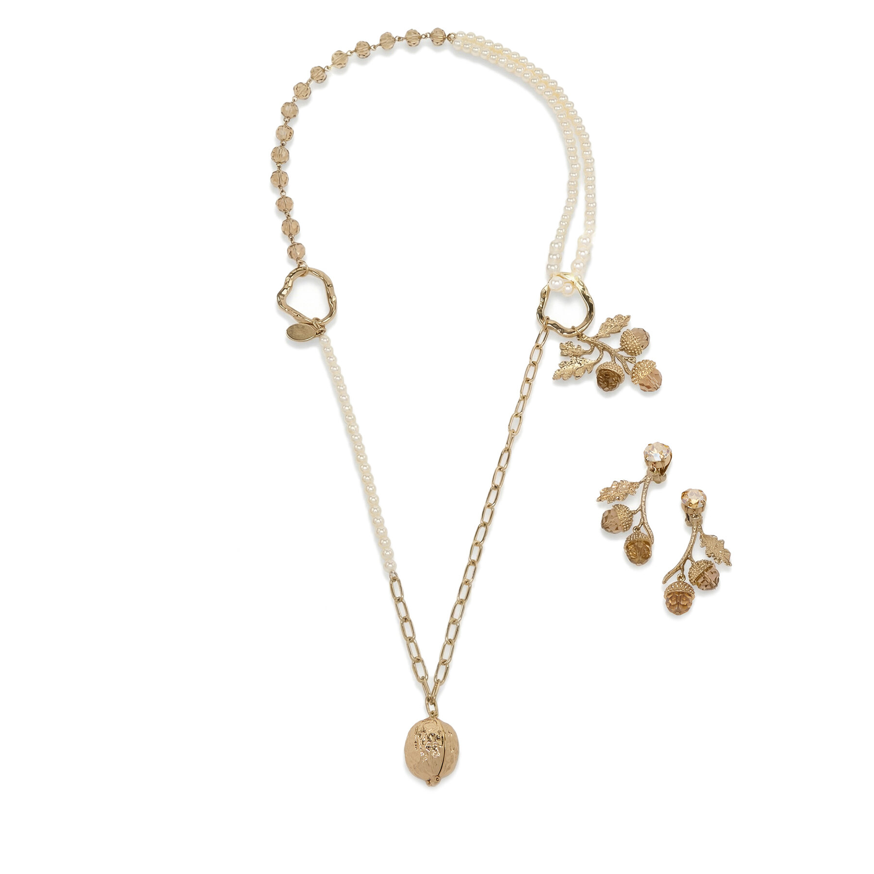 Set náhrdelník a náušnice Weekend Max Mara 2615751104650 Zlatá