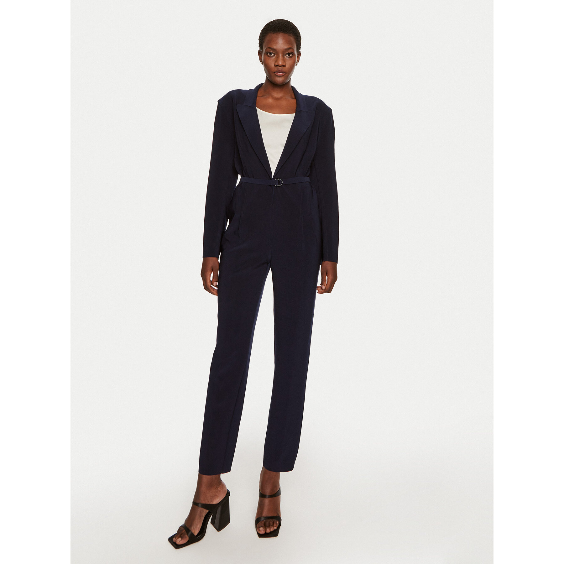 NORMA KAMALI Jumpsuit KK224JPLE13951 Dunkelblau Relaxed Fit