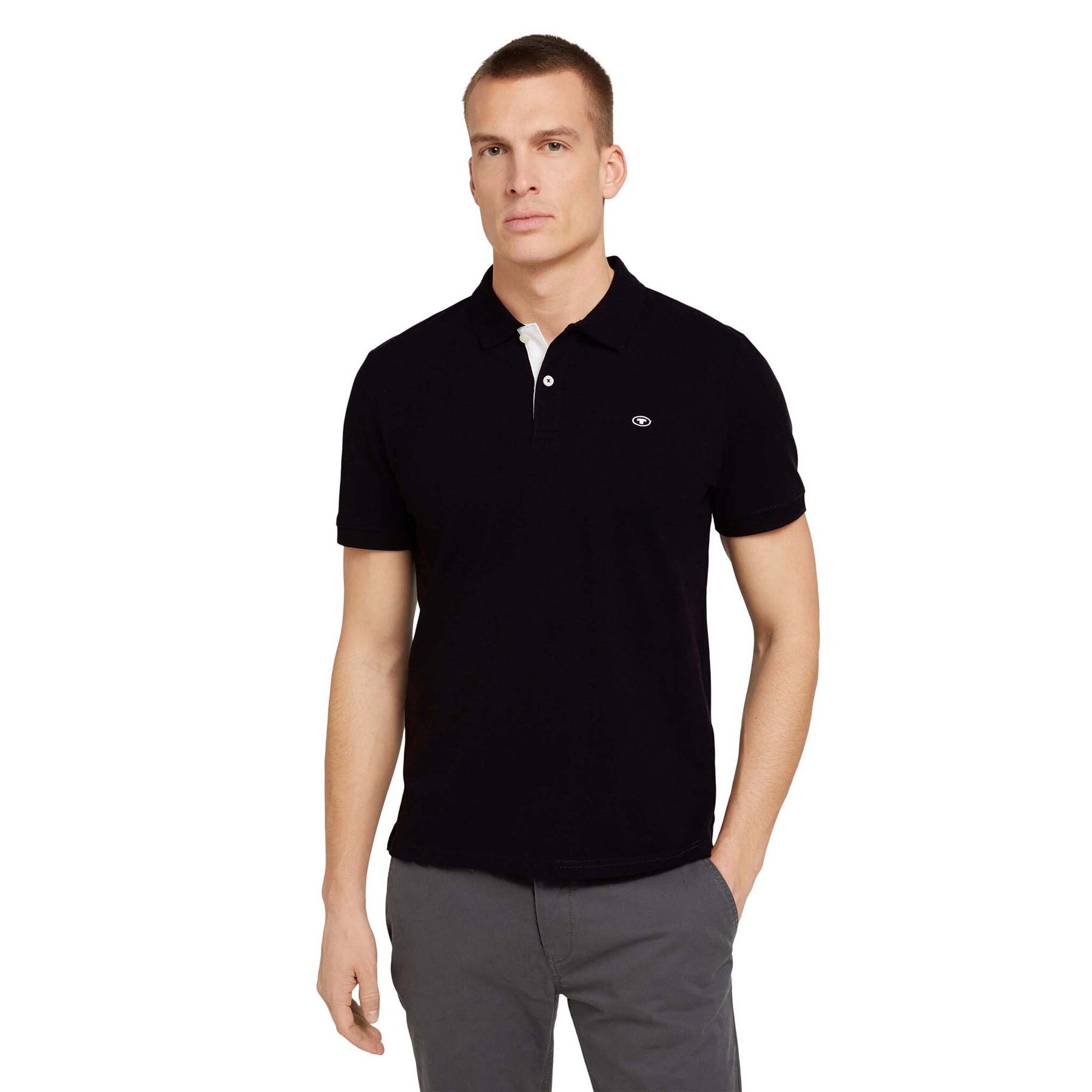 Tom Tailor Pólóing 1027713 Fekete Regular Fit