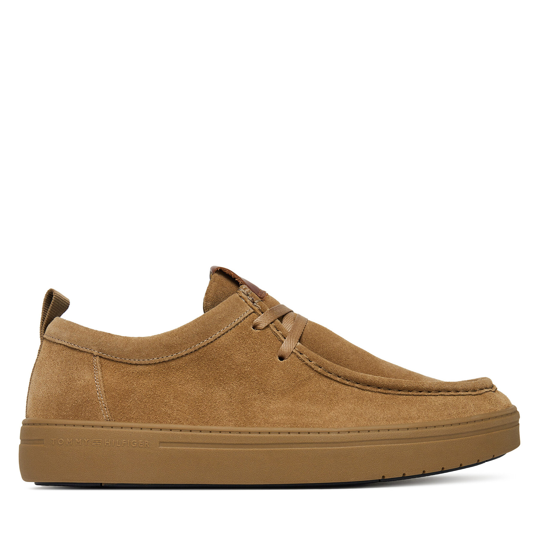 Pantofi Tommy Hilfiger Modern Light Suede Moc Toe Shoe FM0FM05501 Maro