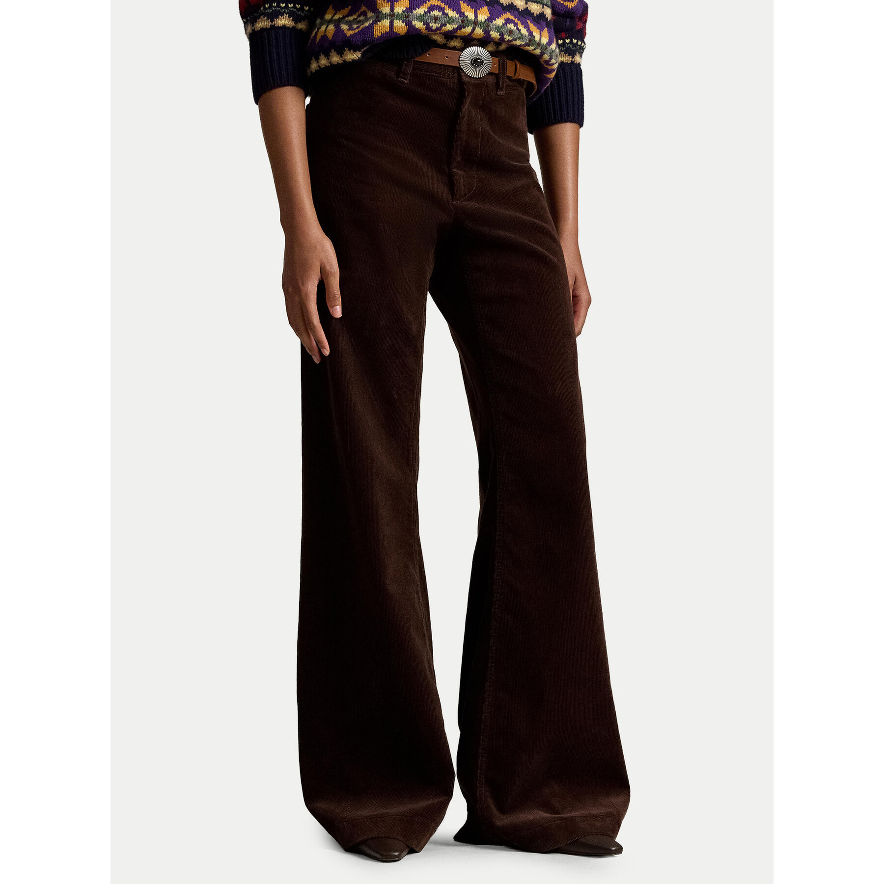 Polo Ralph Lauren Stoffhose 211B17556004 Dunkelbraun Flare Fit