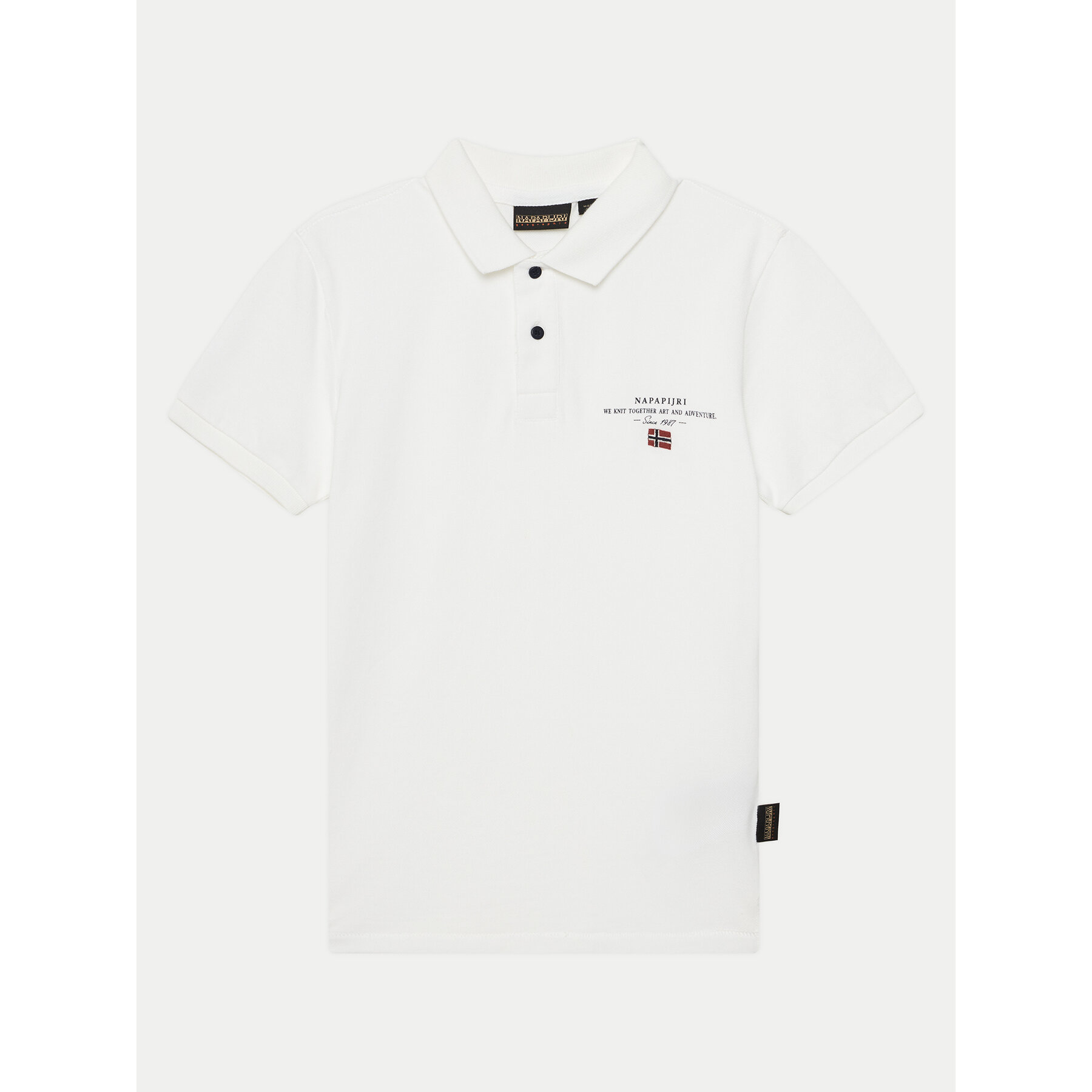Napapijri Polo Elbas 5 NP0A4G4N0021 D Bianco Regular Fit