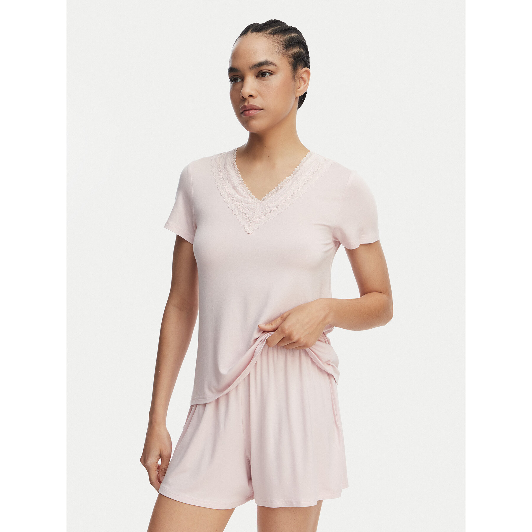 Ysabel Mora Pyjama 10823 Hellrosa Regular Fit
