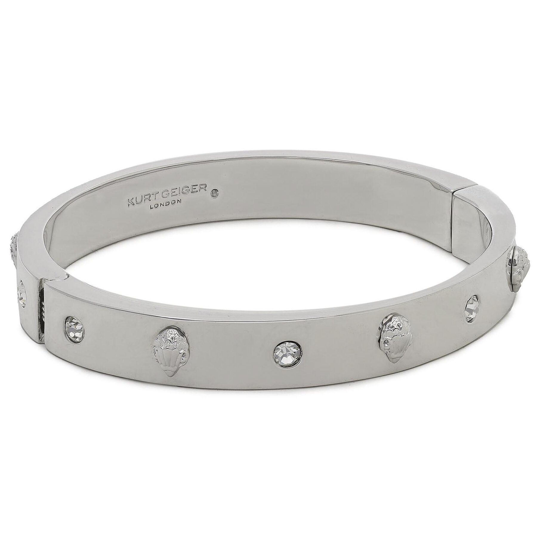 Damska Bransoletka Kurt Geiger, Rozmiar M Srebrny Metal Eagle Bangle 8840163429