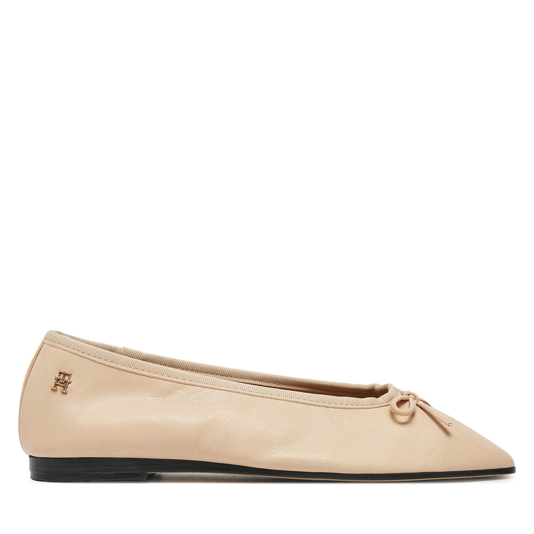 Balerīnas Tommy Hilfiger Soft Leather Ballerina Bow FW0FW08355 Rozā