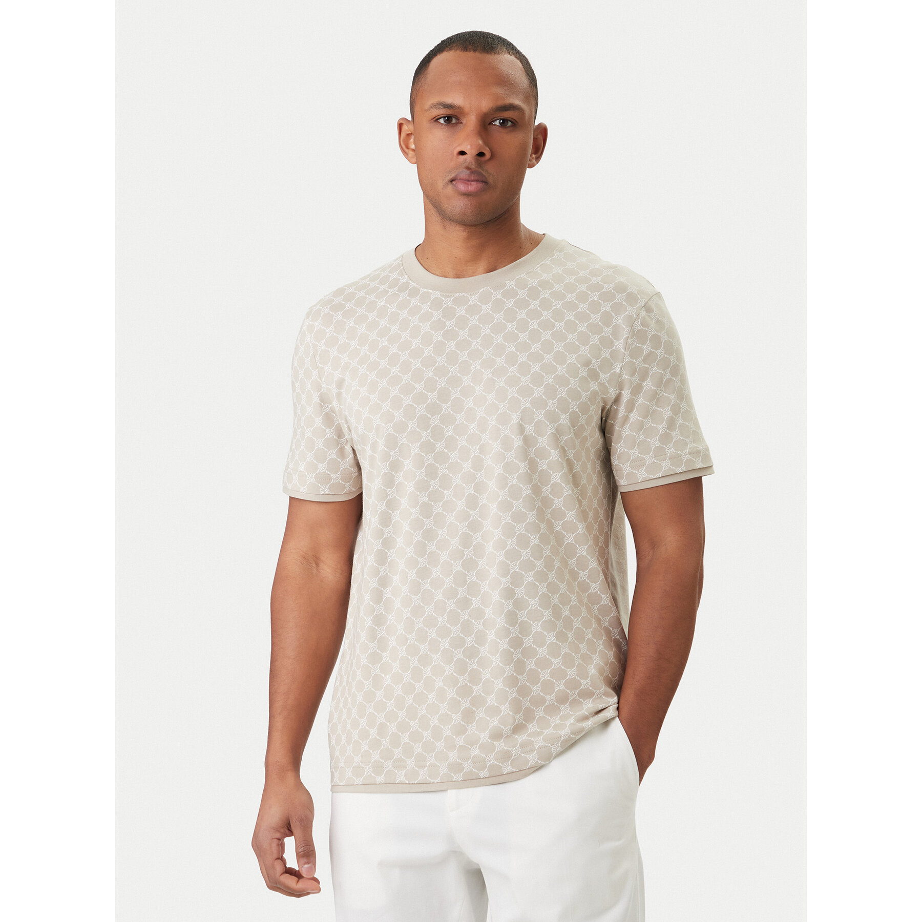 JOOP! T-Shirt Victormanuel 30101945 Μπεζ Regular Fit