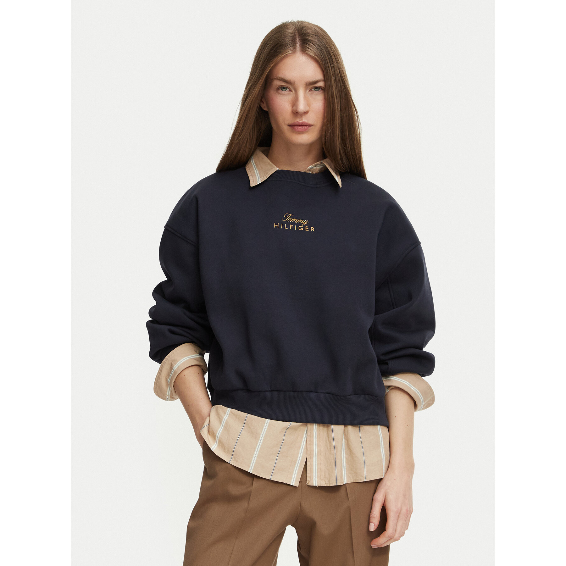 Tommy Hilfiger Sweatshirt WW0WW51724 Blau Relaxed Fit