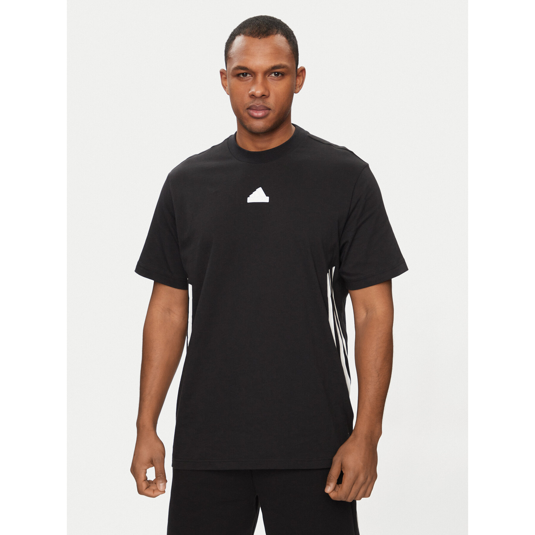 adidas Póló Future Icons 3-Stripes IR9166 Fekete Loose Fit