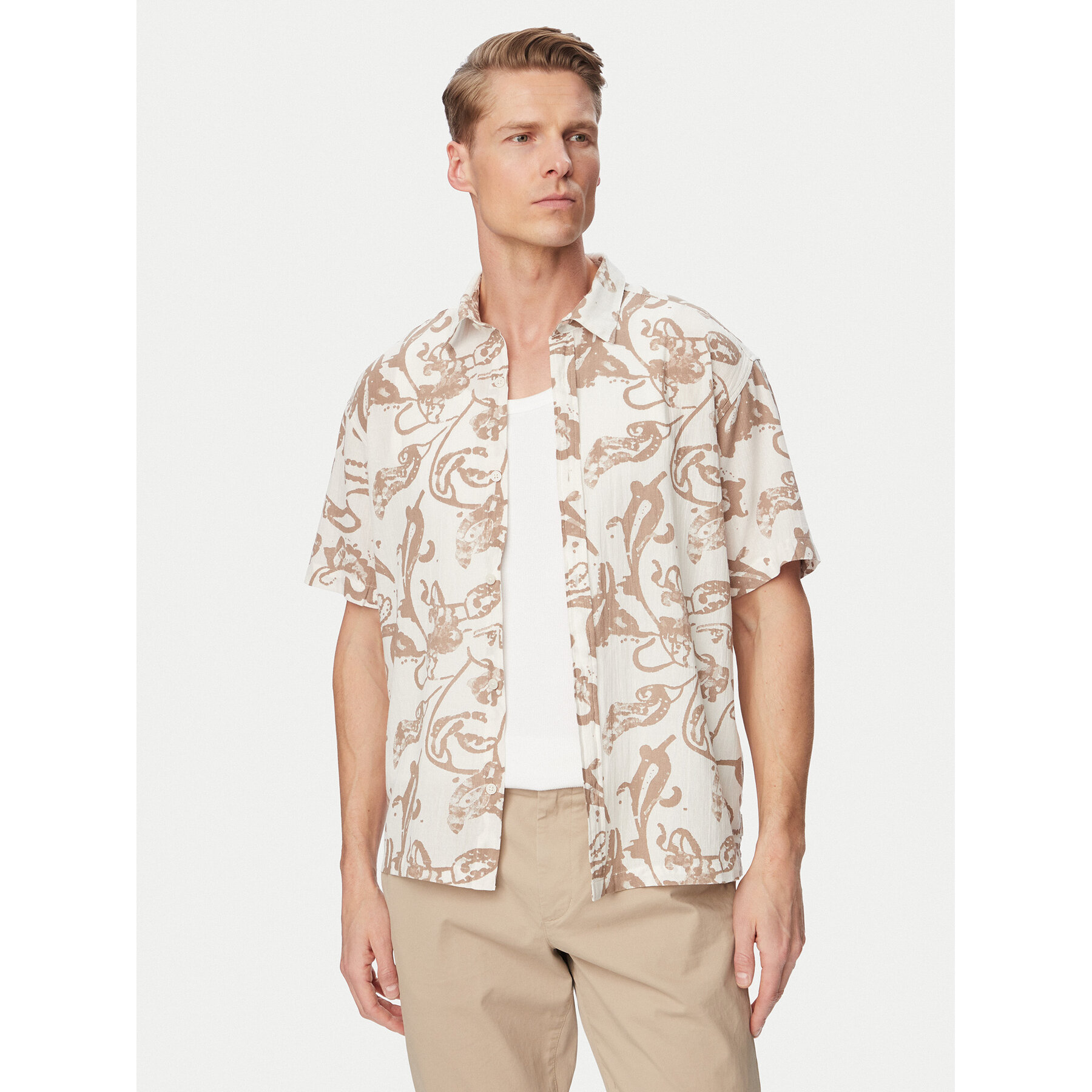 Jack & Jones Hemd Montauk 12293763 Weiß Relaxed Fit
