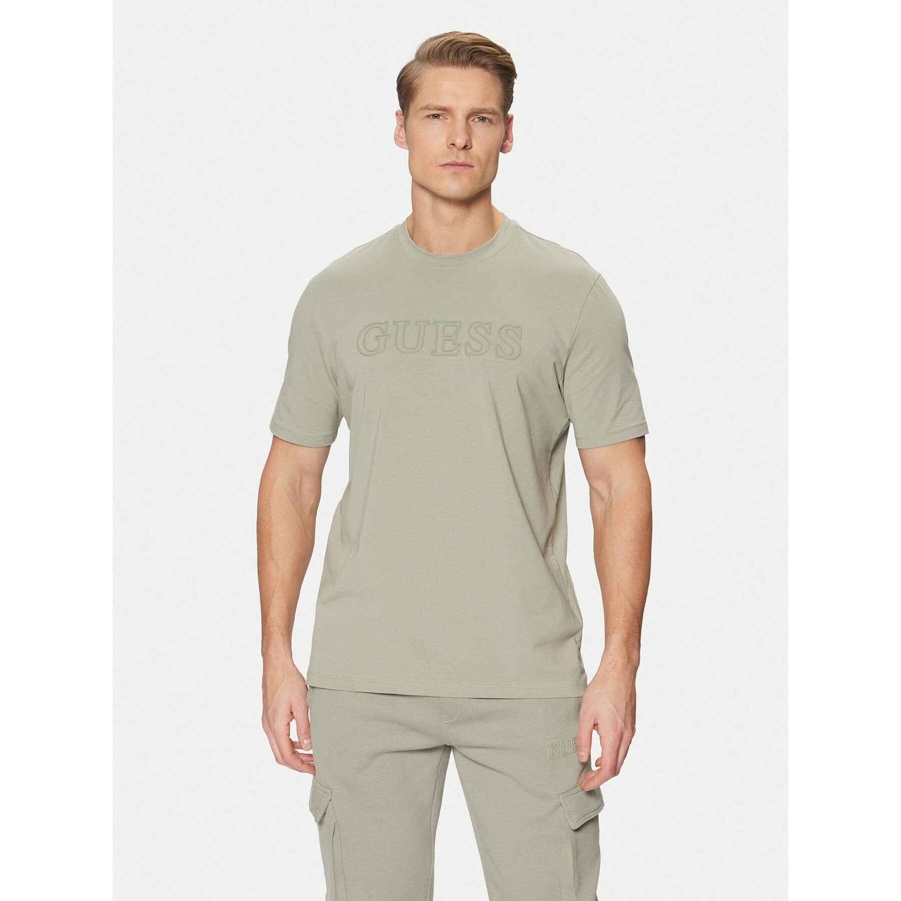 Guess T-Shirt Z2YI11 J1314 Πράσινο Regular Fit