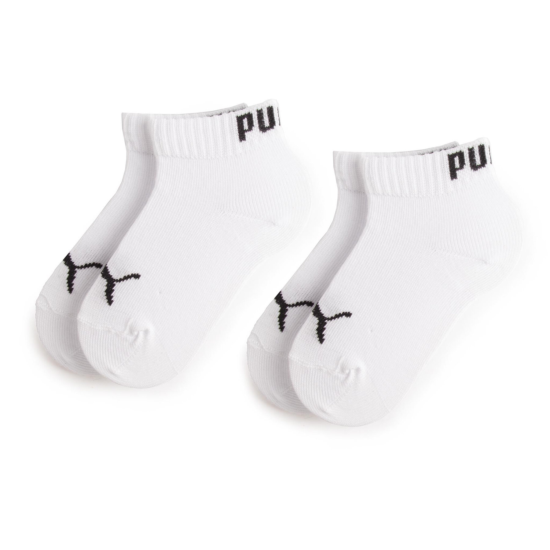 2 pares de calcetines cortos unisex Puma 194011001 Blanco
