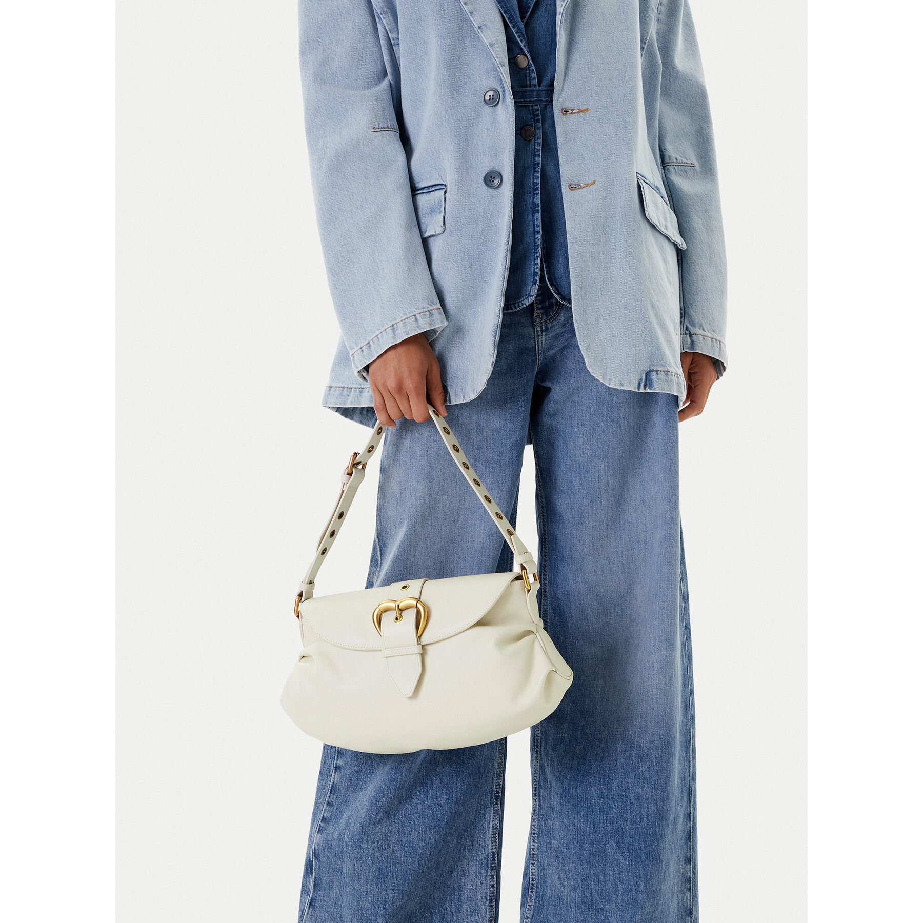 Дамска чанта PINKO Jolene Shoulder Classic PE 25 PLTT 102801 A270 Бял