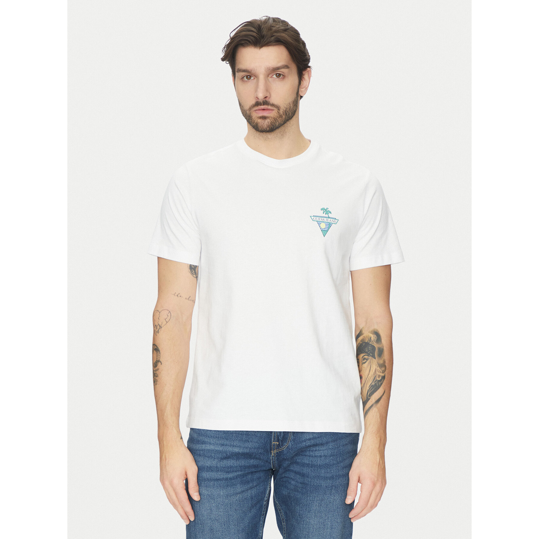 Guess Jeans T-shirt M5GI55 K8FQ4 Bianco Regular Fit