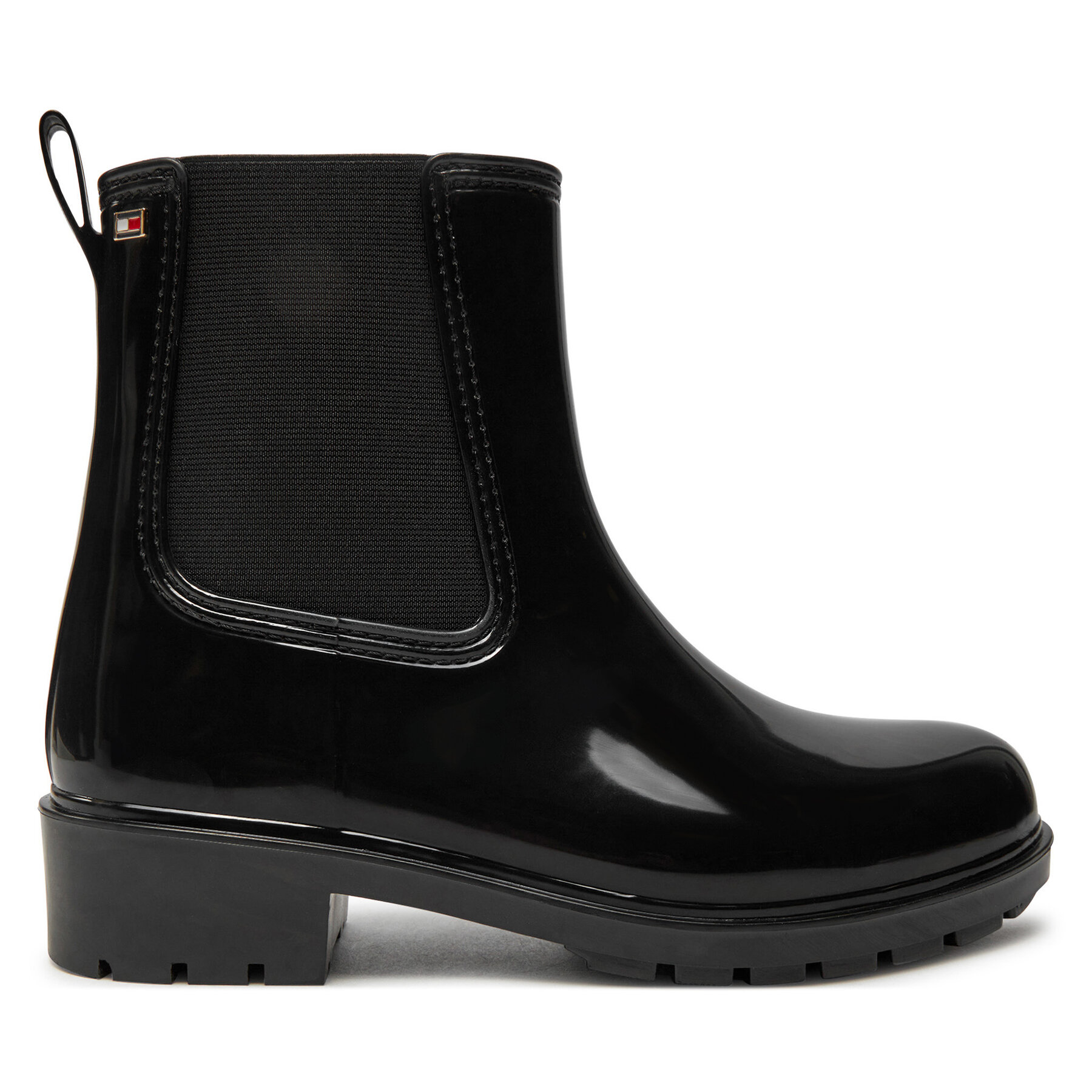 Bottes de pluie Tommy Hilfiger Flag Rainboot FW0FW08213 Noir