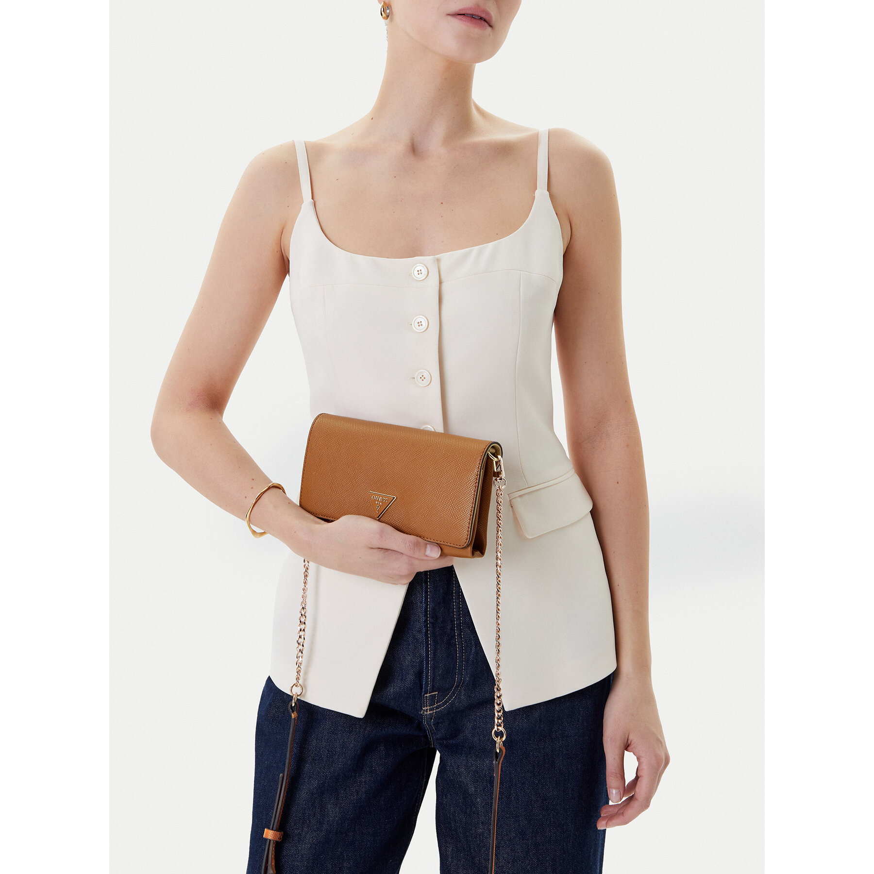 Ročna torba Guess Noelle II Mini HWZG96 72750 Rjava