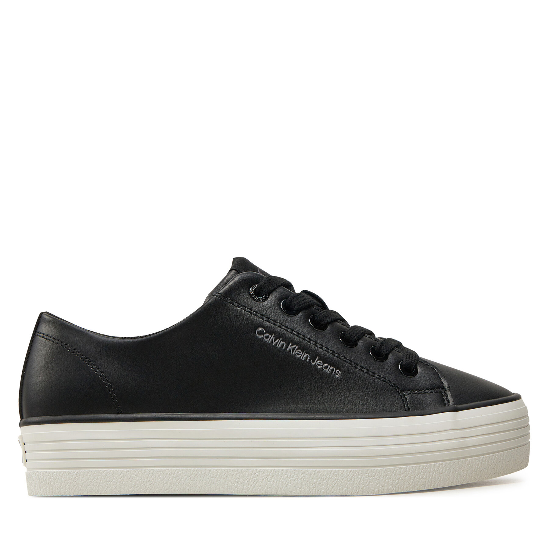 Dámske Tenisky Calvin Klein Jeans, Rozmer: 38, Čierna, Bold Vulc Flatf Low Lth In YW0YW01633