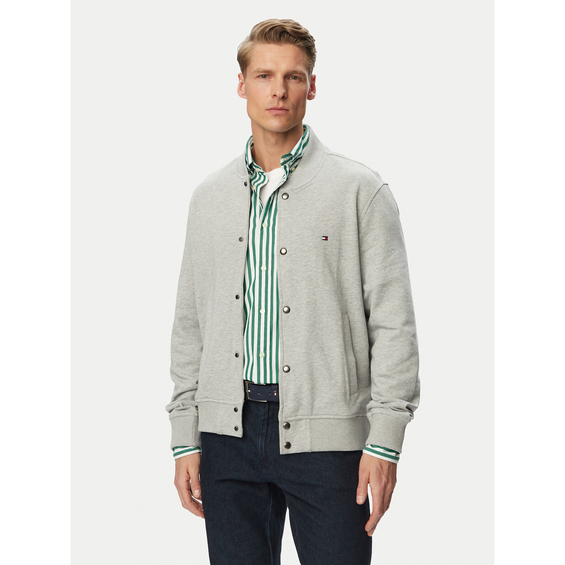Tommy Hilfiger Bomberjacke Essential MW0MW42470 Grau Regular Fit
