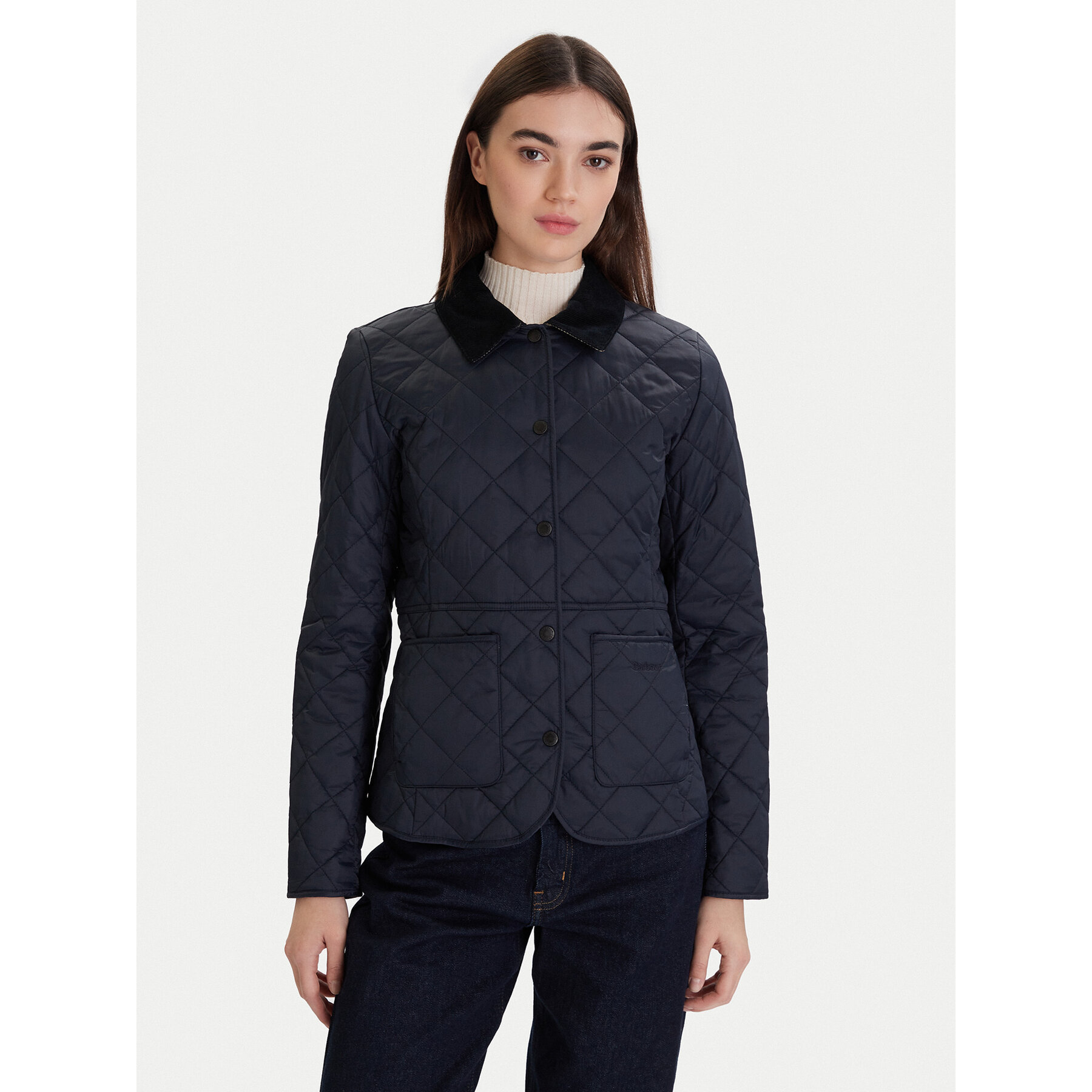 Barbour Übergangsjacke Deveron Quilted LQU1012NY71 Dunkelblau Regular Fit
