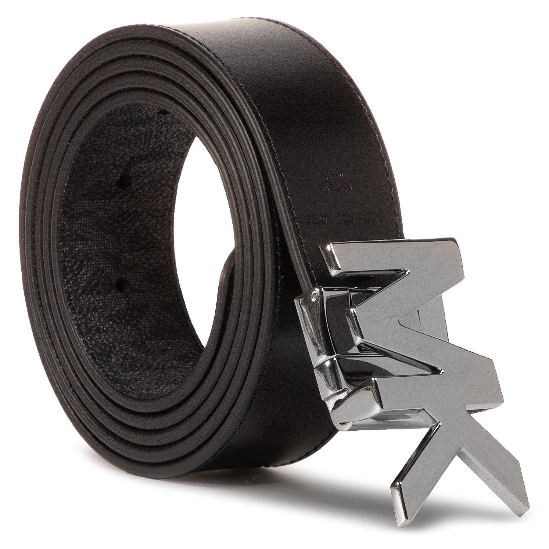 Мъжки колан MICHAEL Michael Kors 34Mm Ctfr Mk Buckle Belt 39H9LBLY1U Черен