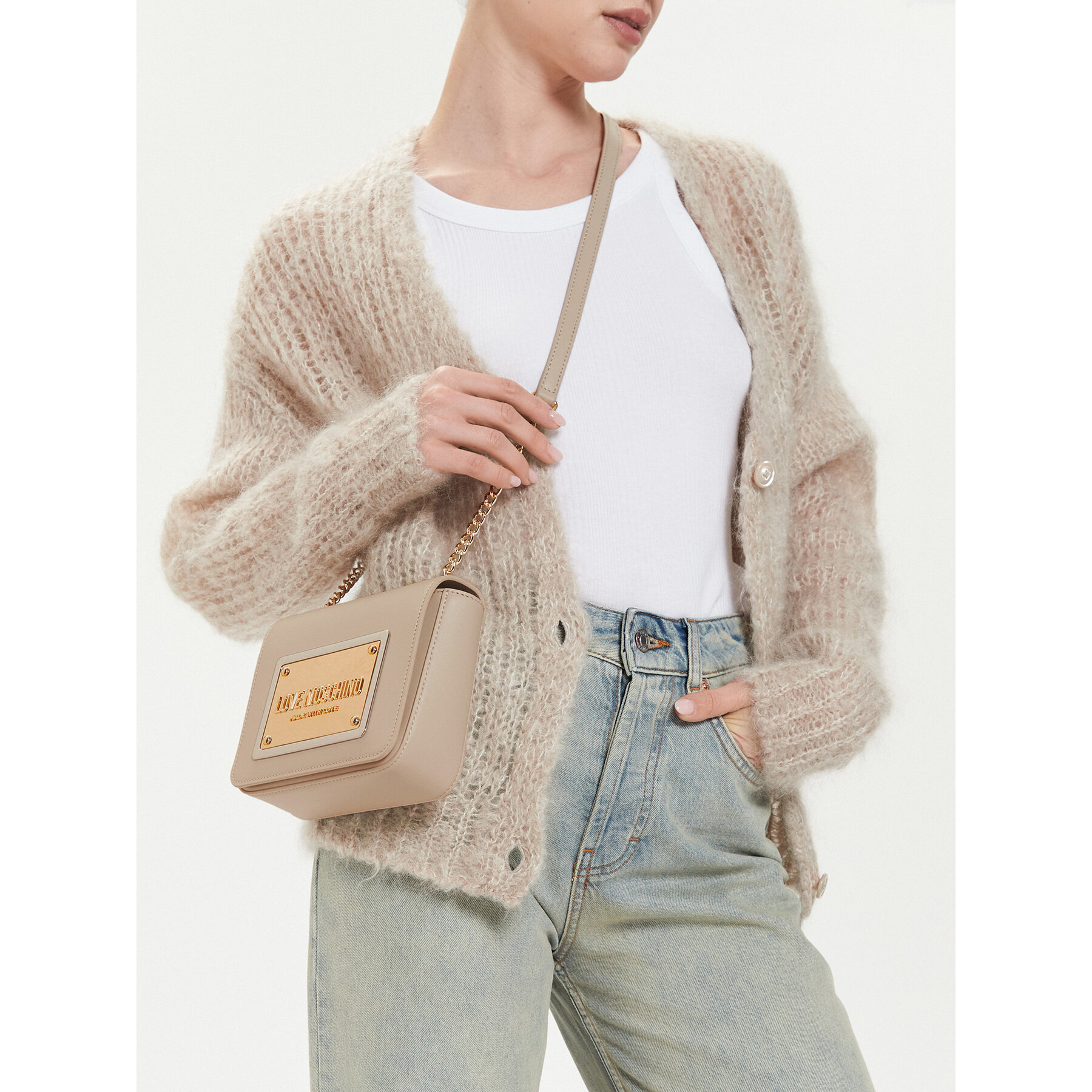 Τσάντα LOVE MOSCHINO JC4357PP0IK1211A Μπεζ