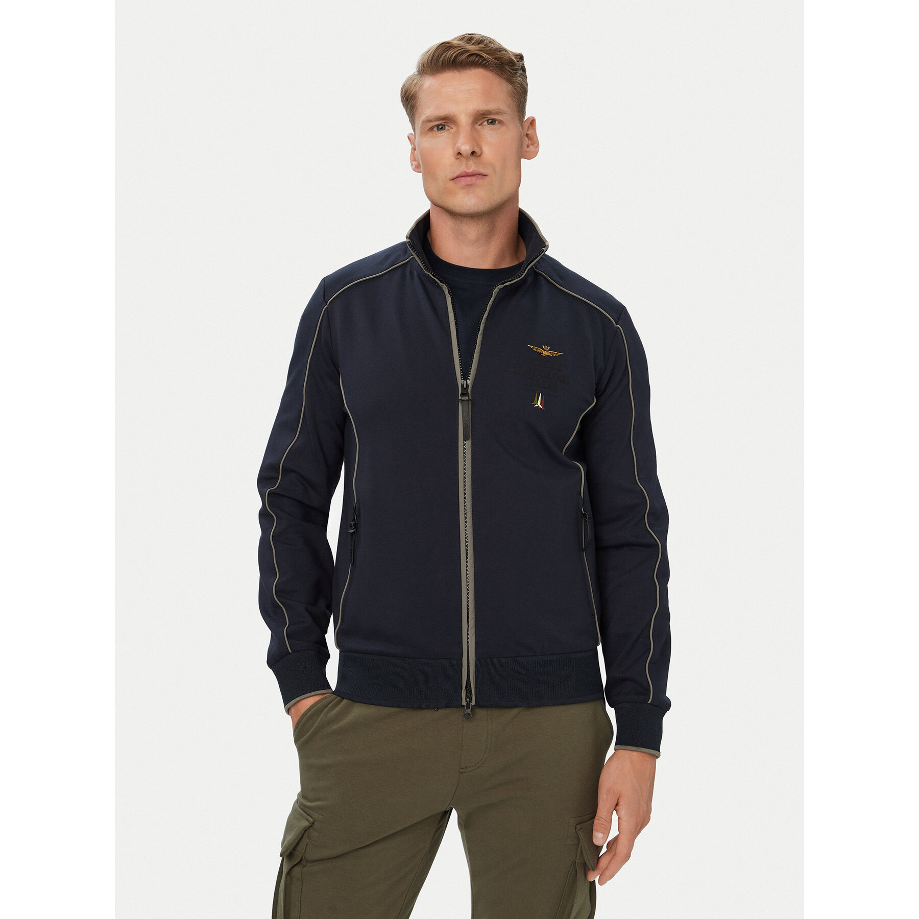 Aeronautica Militare Sweatshirt 262FE2138UF00691 Dunkelblau Regular Fit