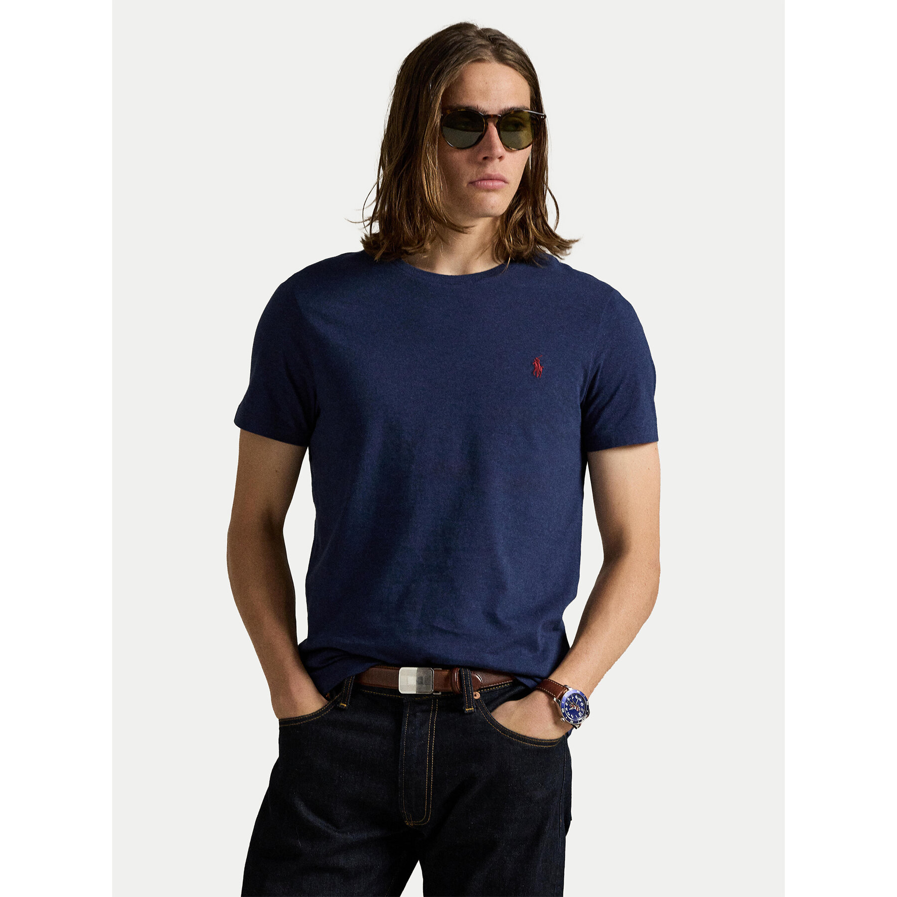Polo Ralph Lauren T-Shirt 710671438282 Σκούρο μπλε Slim Fit
