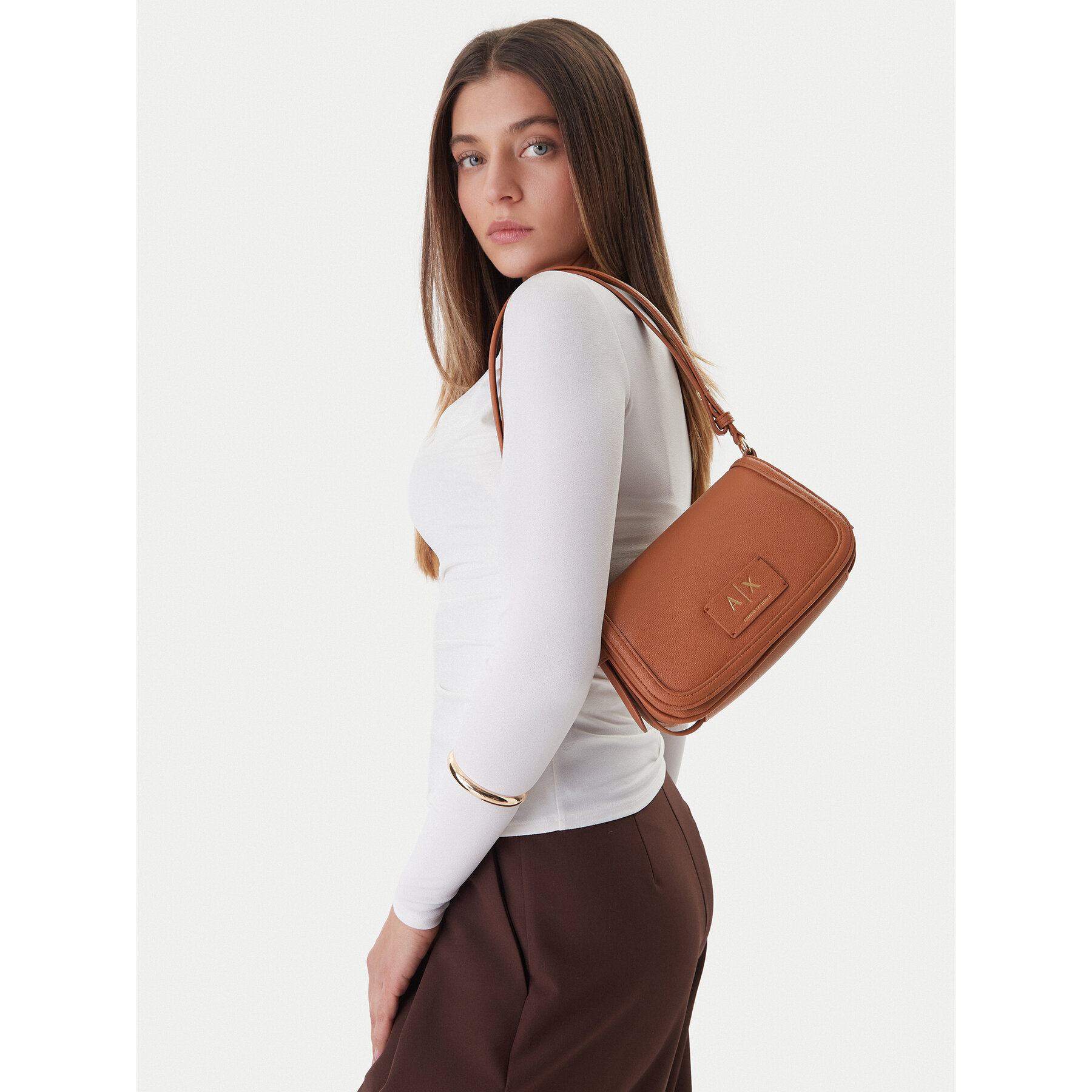 Geantă Armani Exchange XW002596 AF22649 U6119 Maro