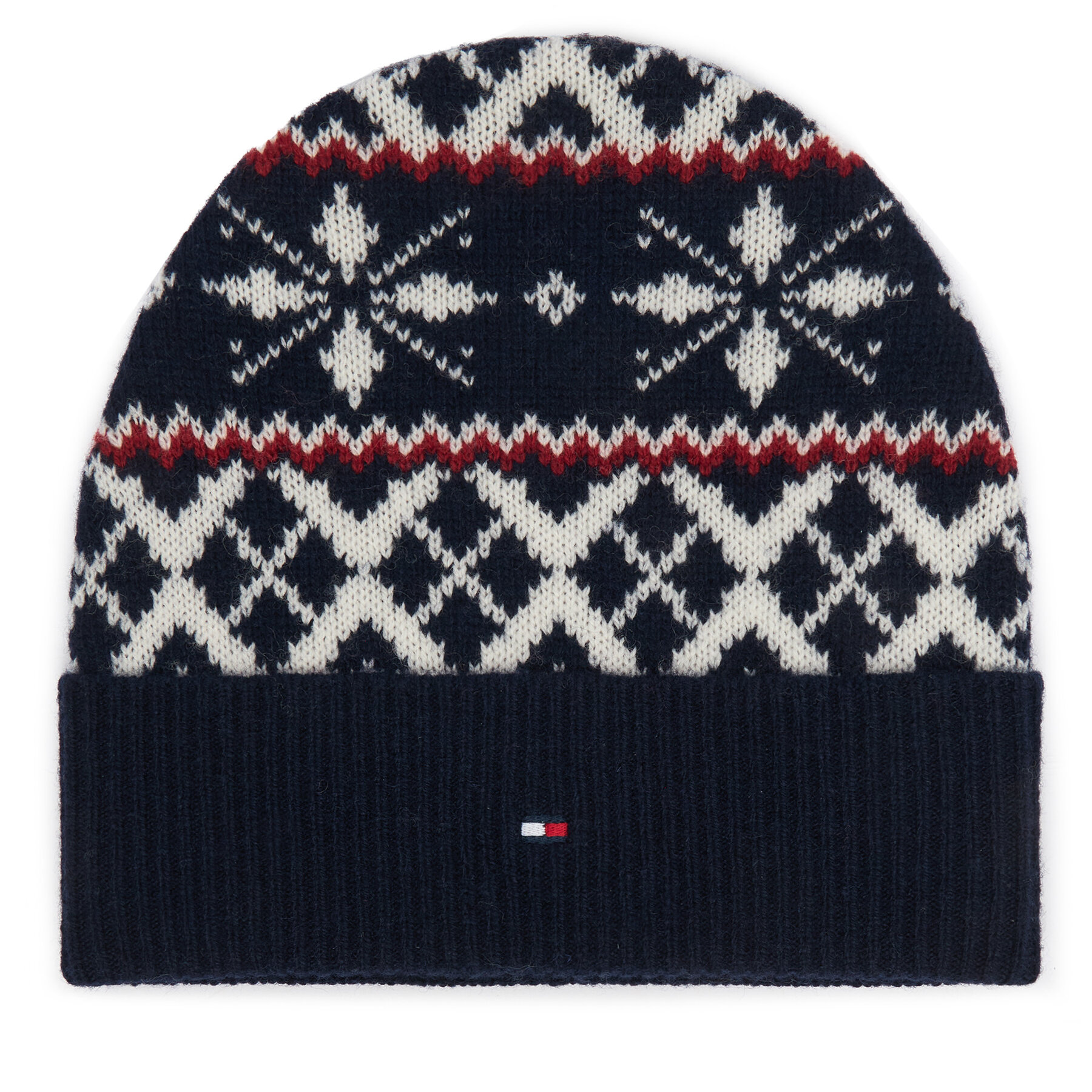 Kapa Tommy Hilfiger Th Flag Fairisle AM0AM14860 Tamnoplava