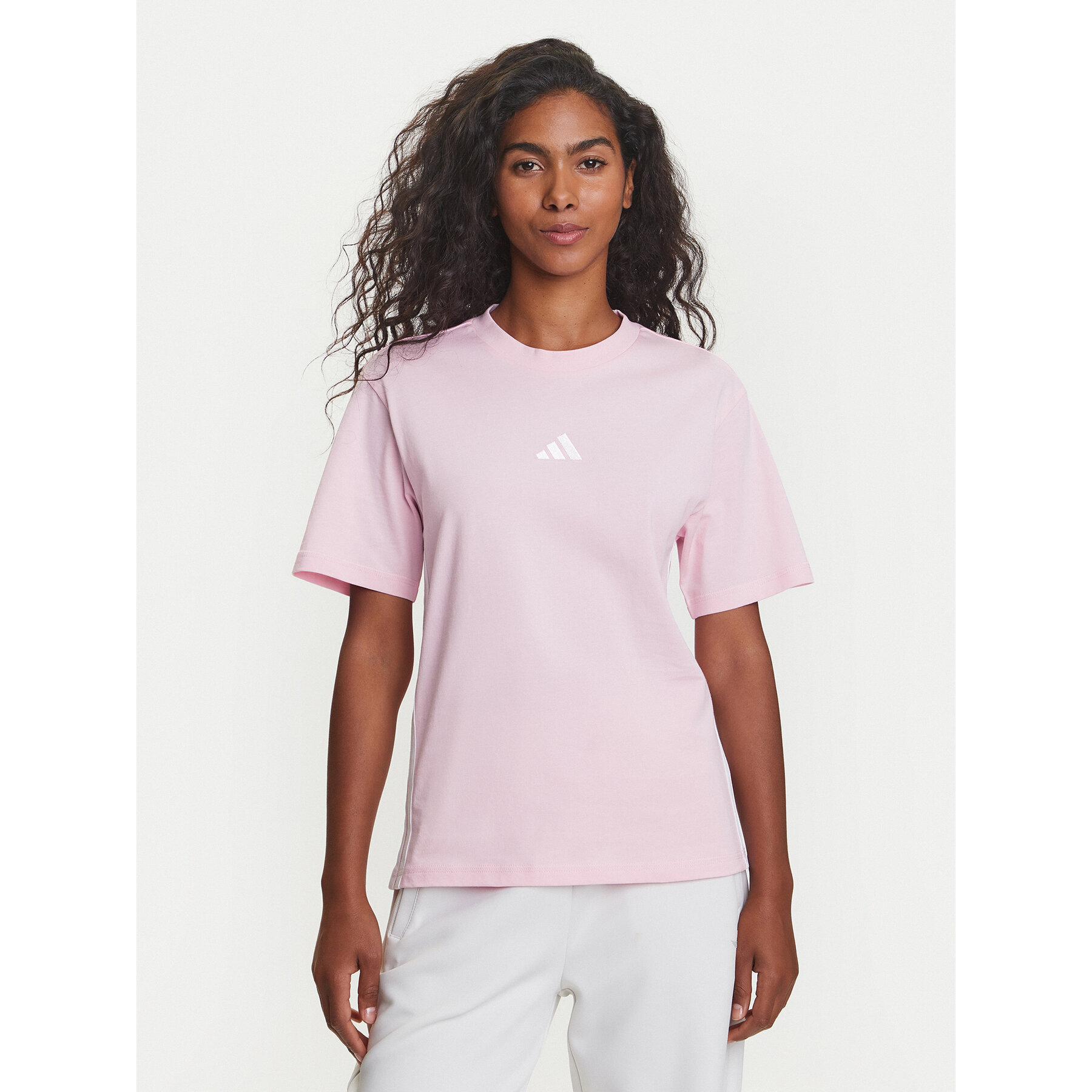 adidas T-Shirt Essentials 3-Stripes JE1226 Ροζ Regular Fit
