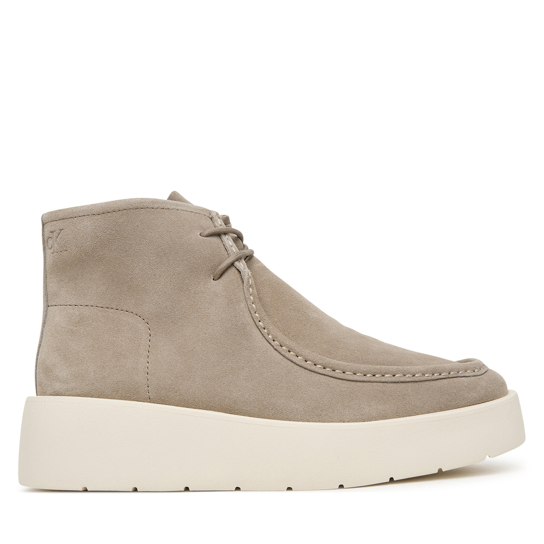 Gležnjarji Calvin Klein Flatf Lace Up Apr Cut Boot HW0HW03273 Bež