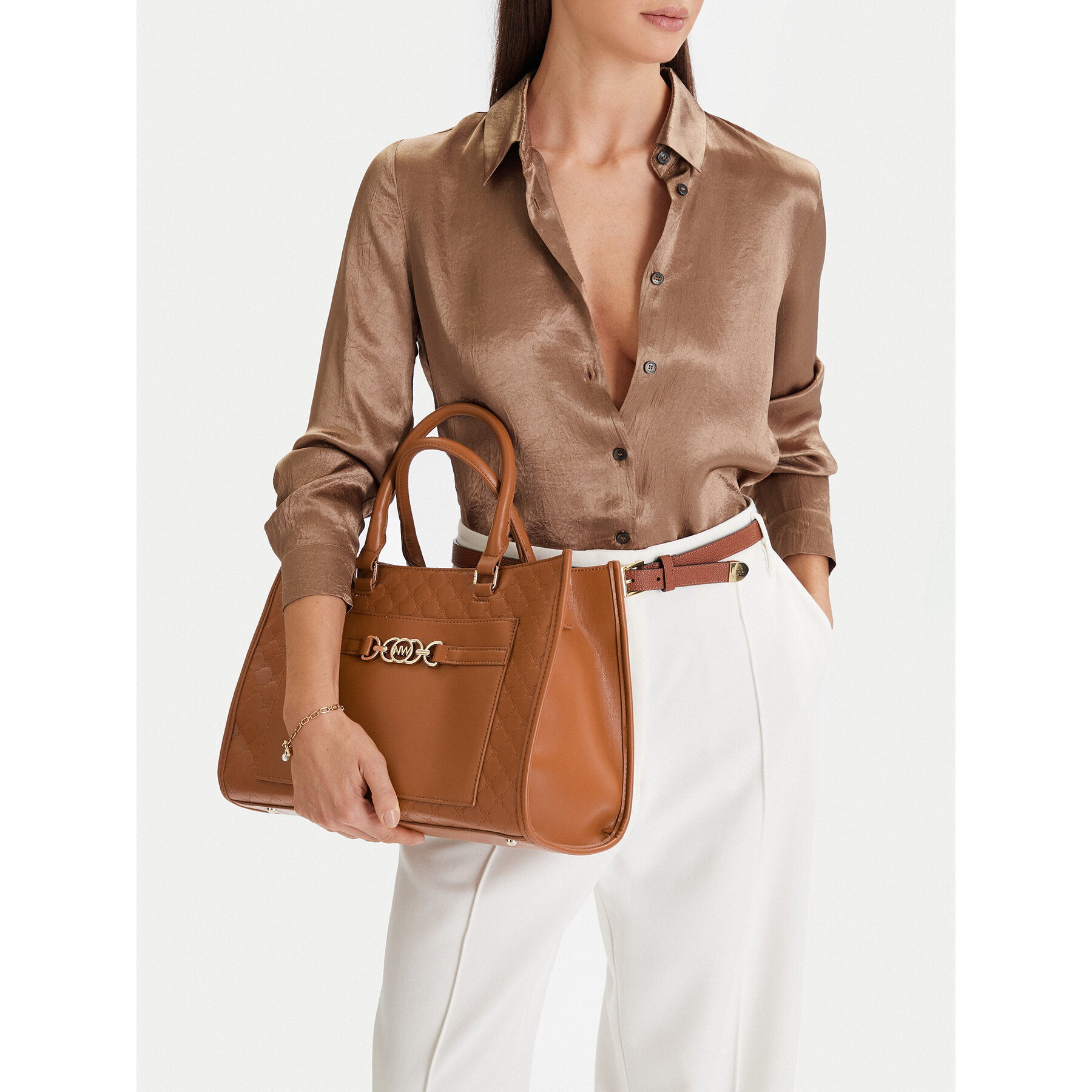 Дамска чанта Nine West CEO-LUNA-II-H242045 Кафяв