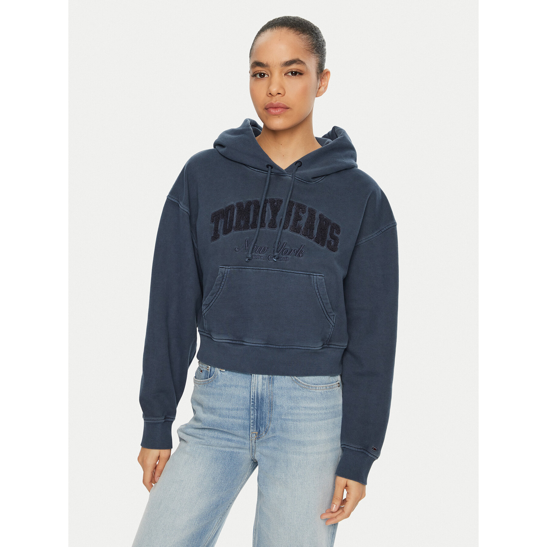 Tommy Jeans Sweatshirt DW0DW19413 Dunkelblau Boxy Fit