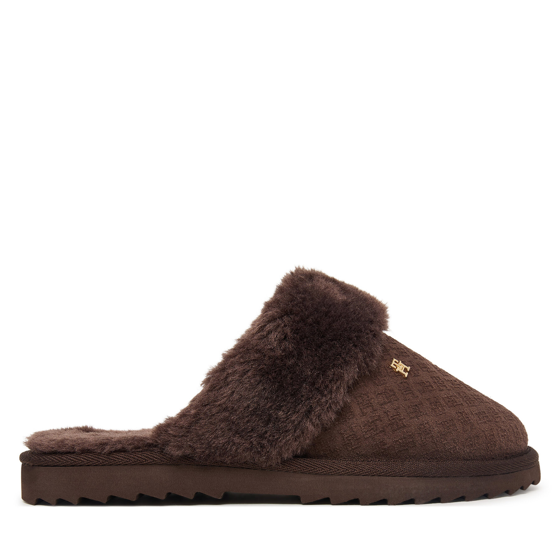 Bačkory Tommy Hilfiger Th Premium Shearling Shoes FW0FW09947 Tmavě hnědá