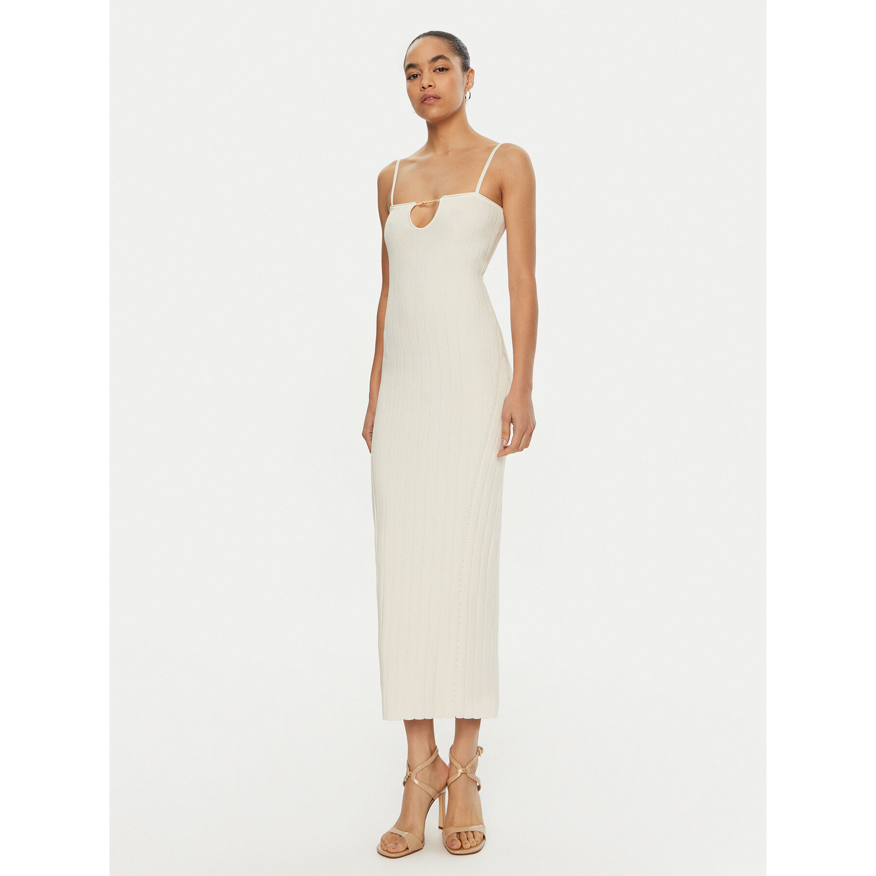 JACQUEMUS Strickkleid 24E241KN358-2355 Weiß Regular Fit