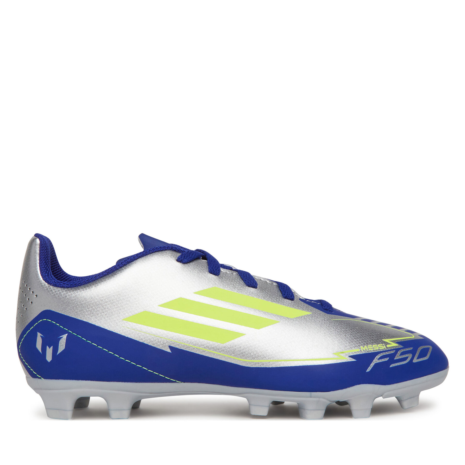 Unisex dieťa Futbalové topánky adidas, Rozmer: 35_5, Sivá, F50 Club Messi Firm/Multi-Ground IH0926