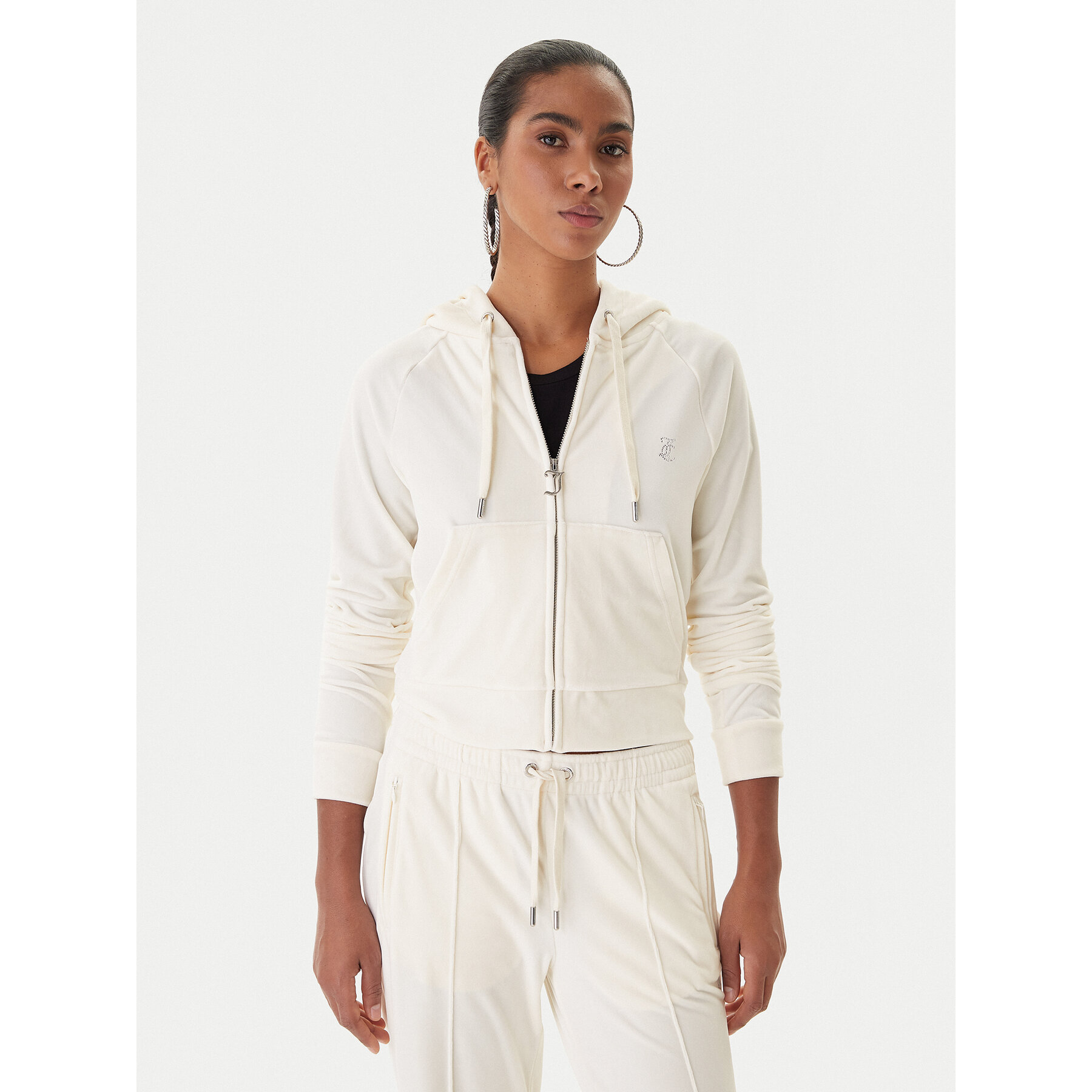 Juicy Couture Sweatshirt Madison JCWAS225306 Beige Slim Fit