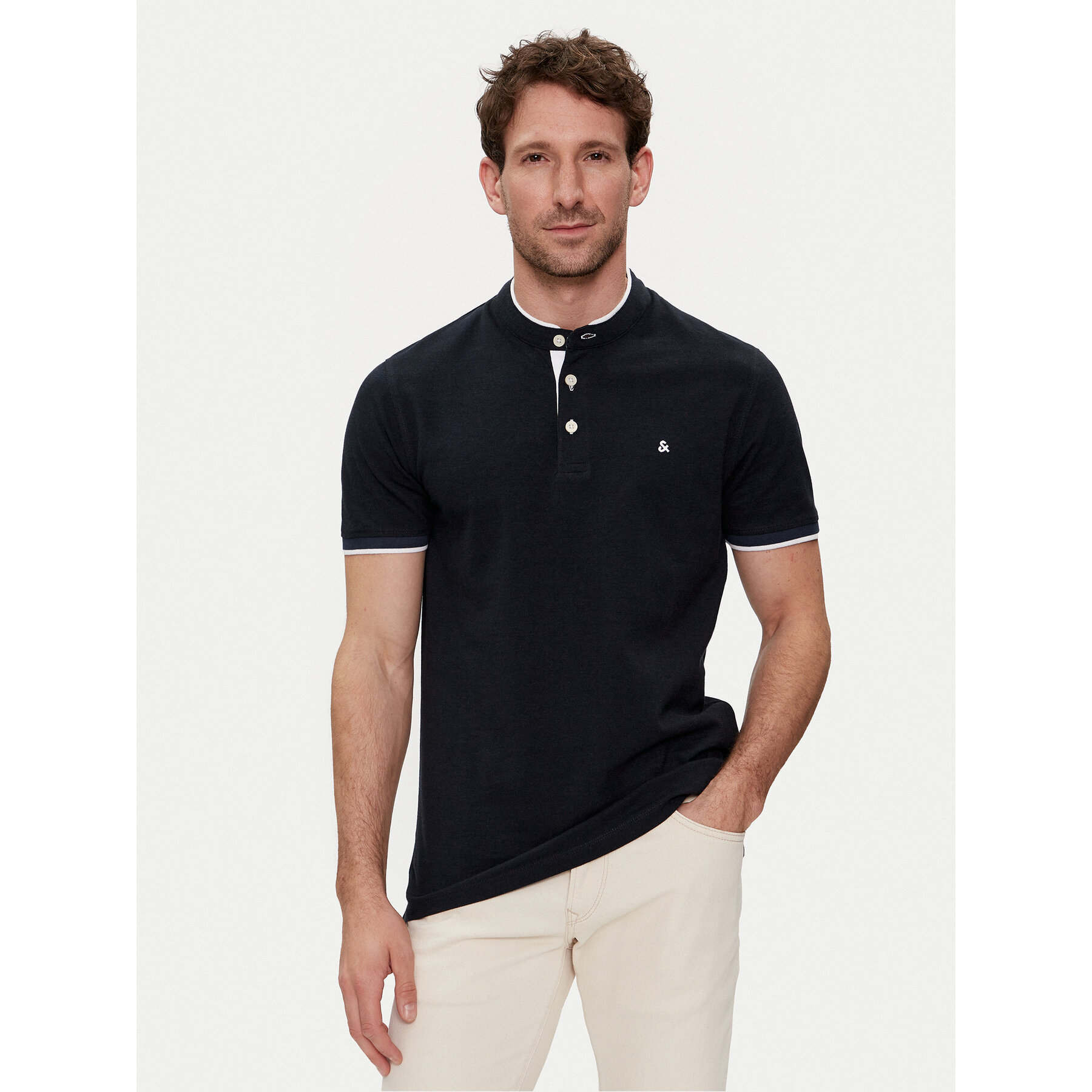 Jack & Jones Polo majica Paulos 12199711 Mornarsko modra Slim Fit