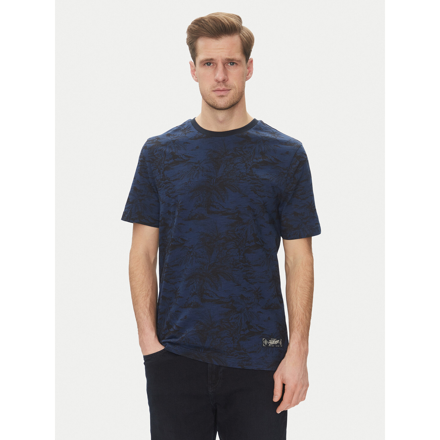 Tommy Hilfiger Póló Summer MW0MW38933 Sötétkék Slim Fit