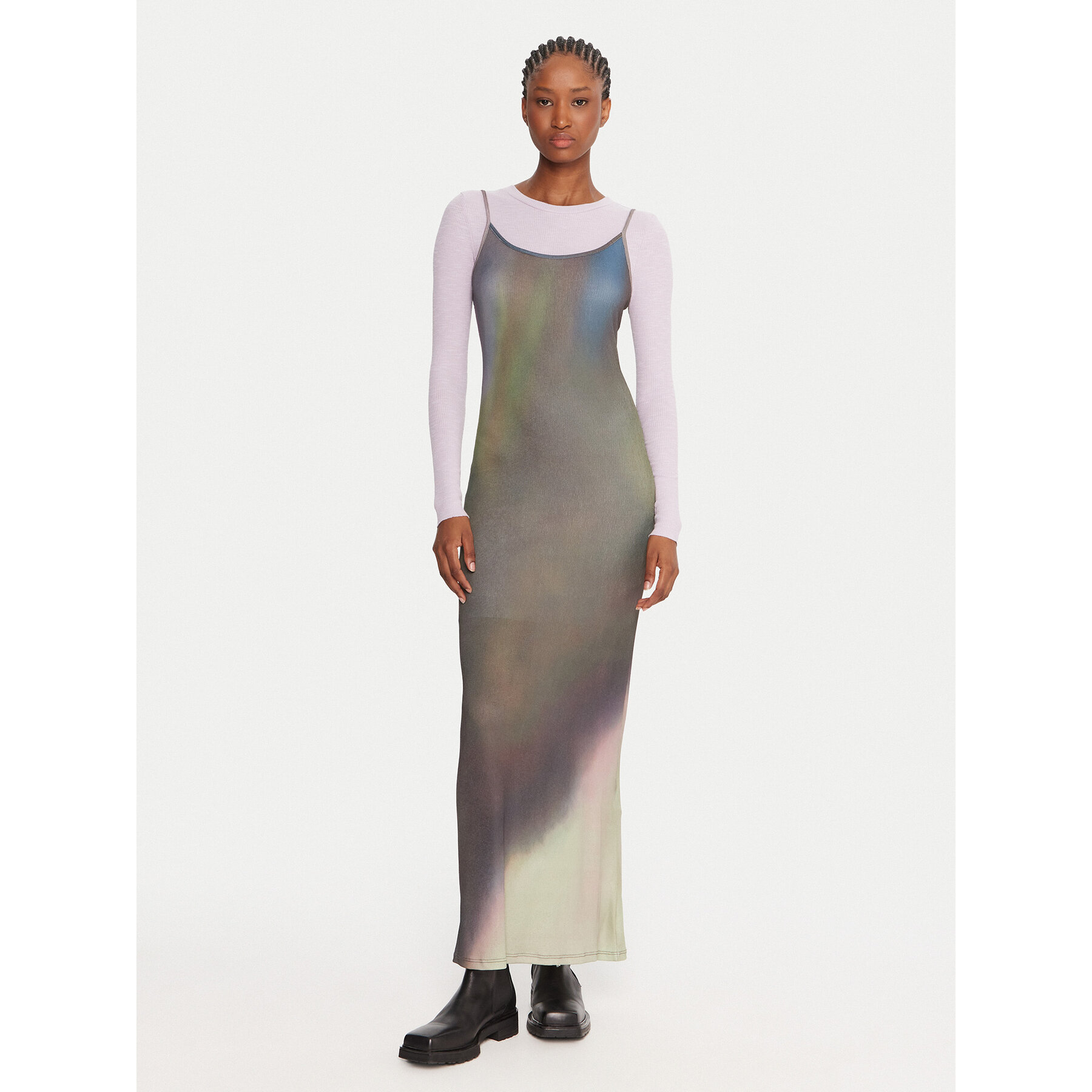 Desigual Kleid für den Alltag Janis 25WWVK13 Bunt Slim Fit