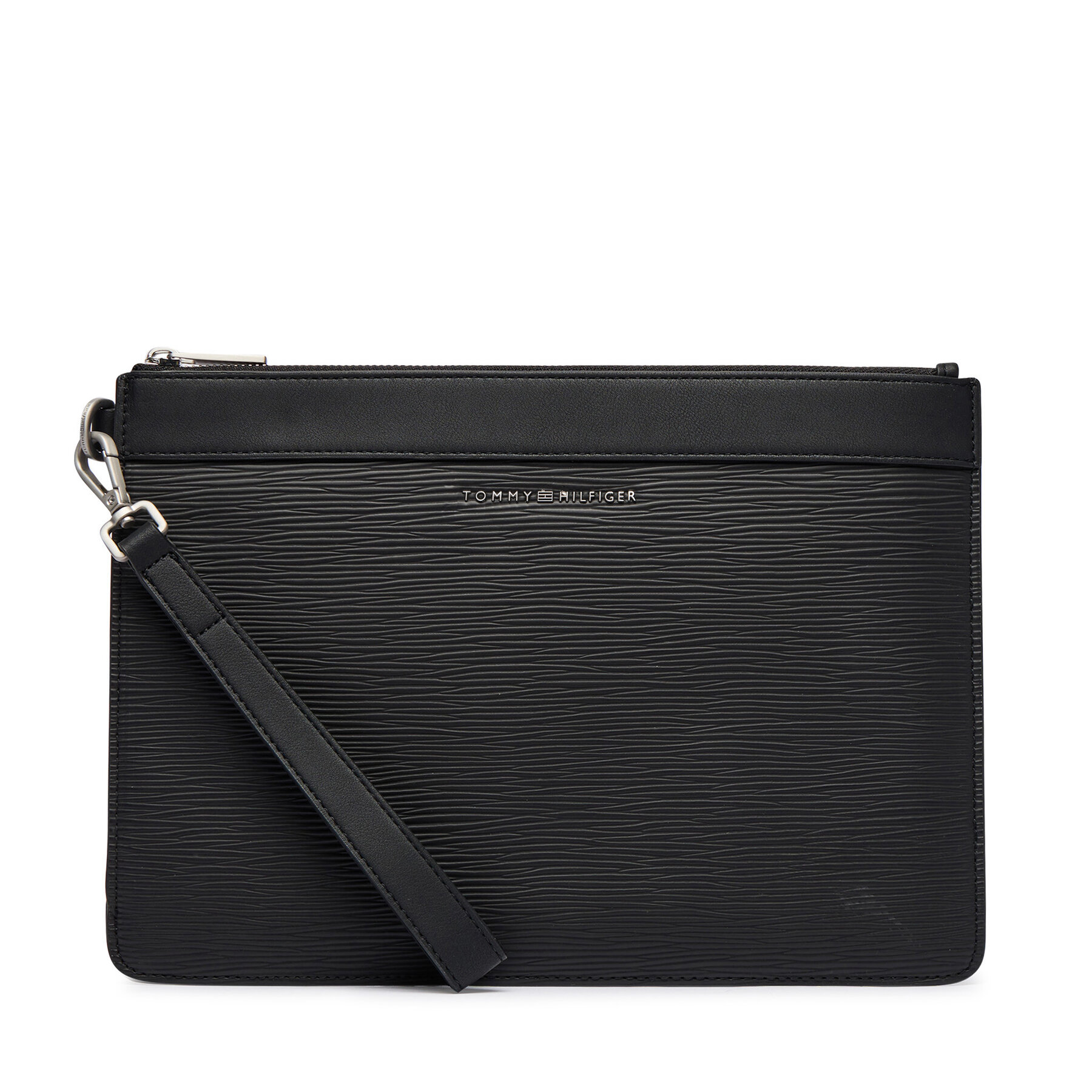 Torbica za okrog pasu Tommy Hilfiger Th Business Saffiano Pouch AM0AM14823 Črna
