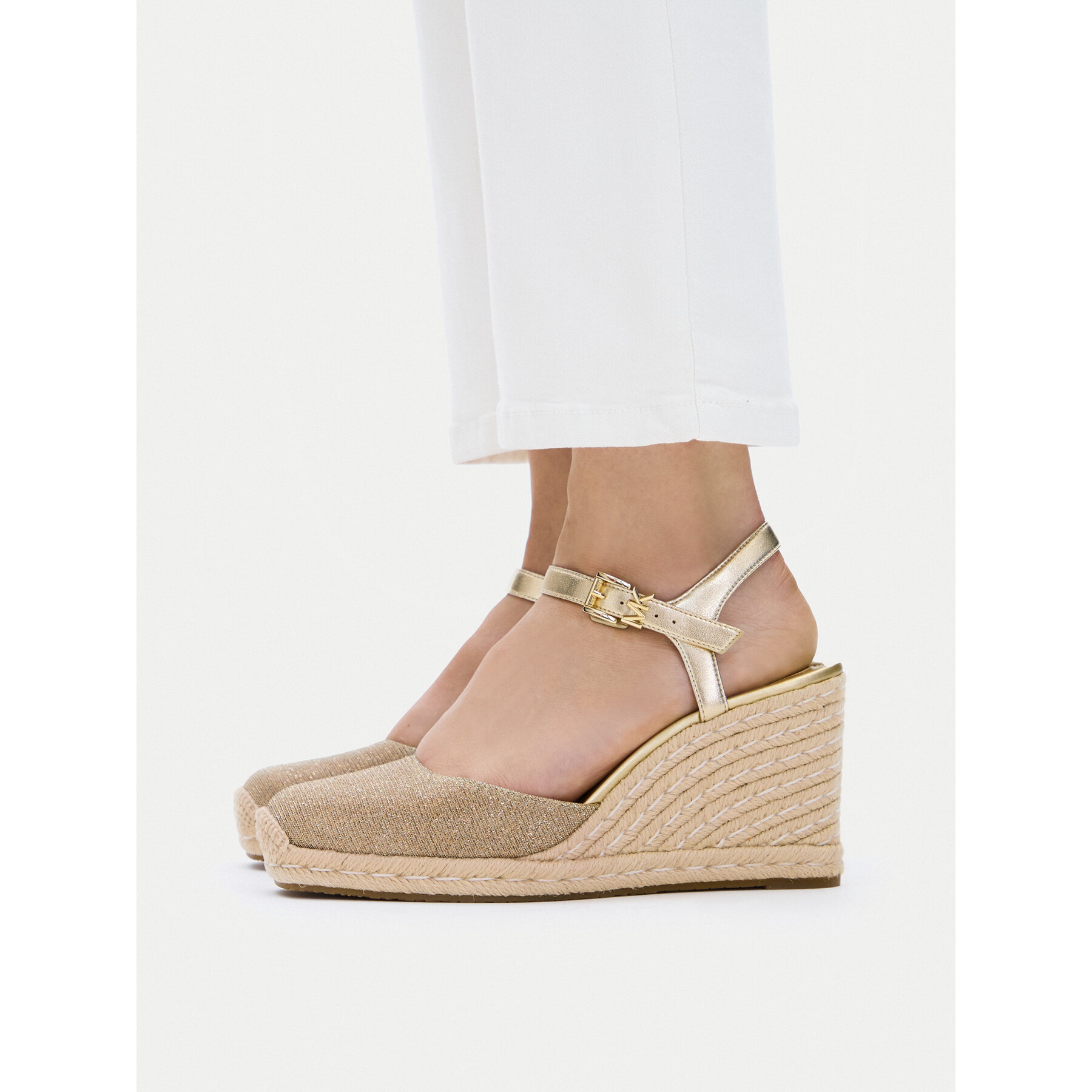 Еспадрили MICHAEL Michael Kors Kenzie Wedge 40S6KZMS3D Бежов