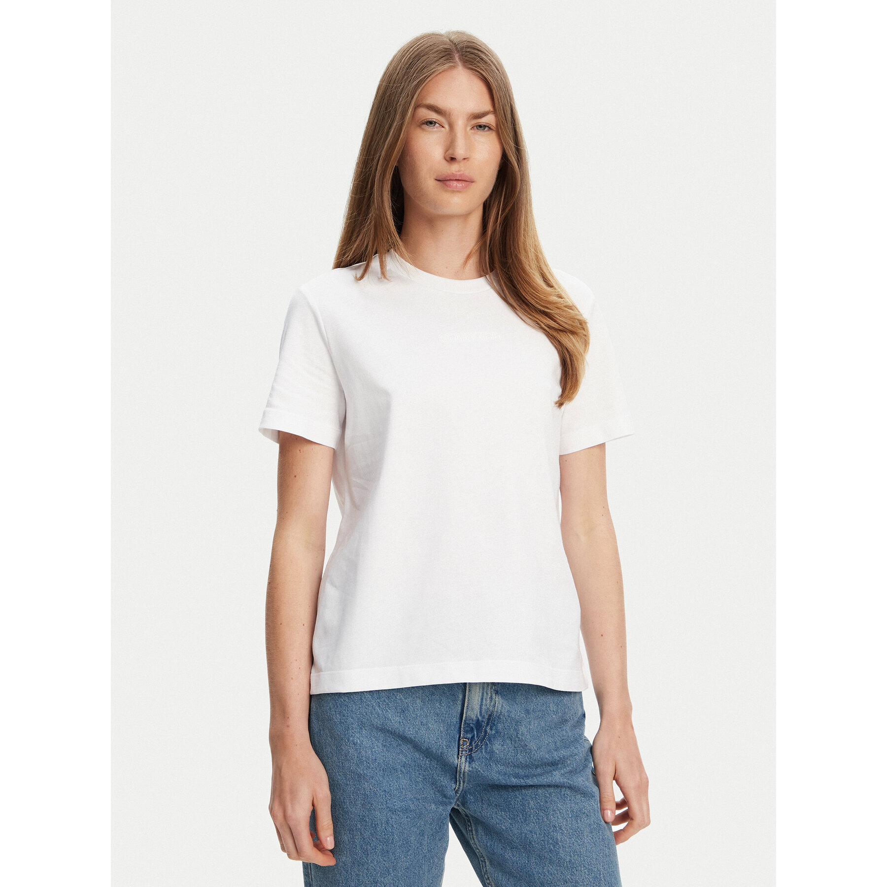 Calvin Klein T-Shirt LV044C905G Λευκό Regular Fit