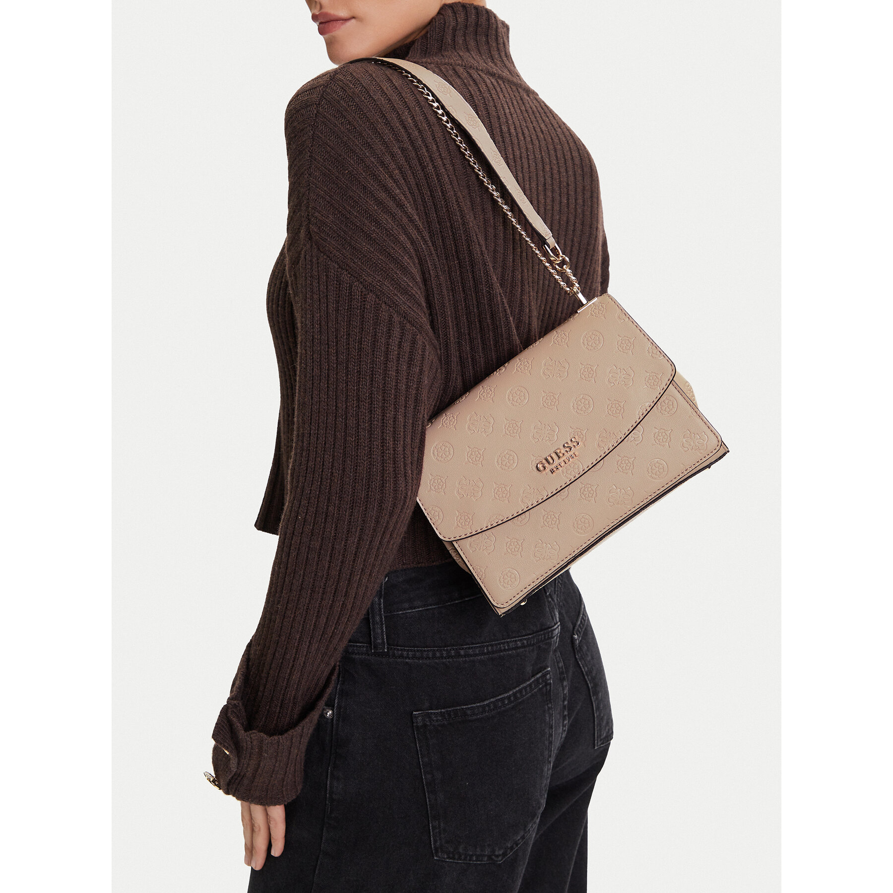 Τσάντα Guess Phoebe HWPD96 65210 Μπεζ