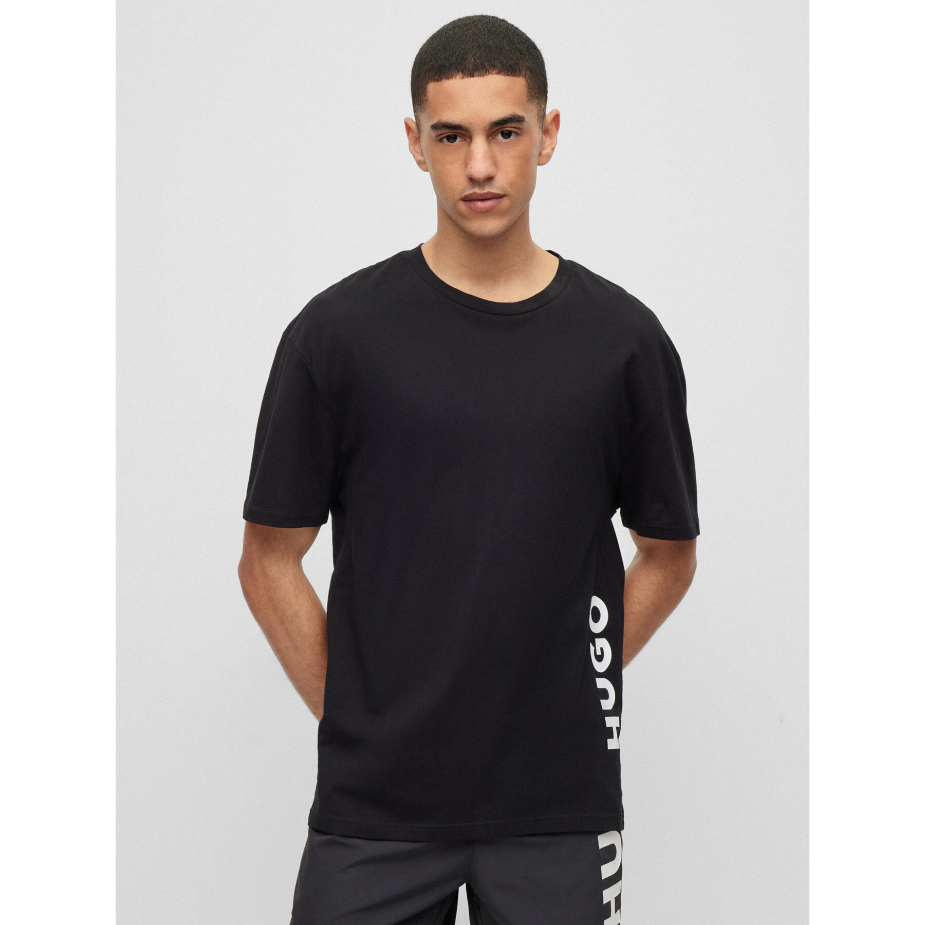 Hugo T-Shirt 50493727 Μαύρο Relaxed Fit