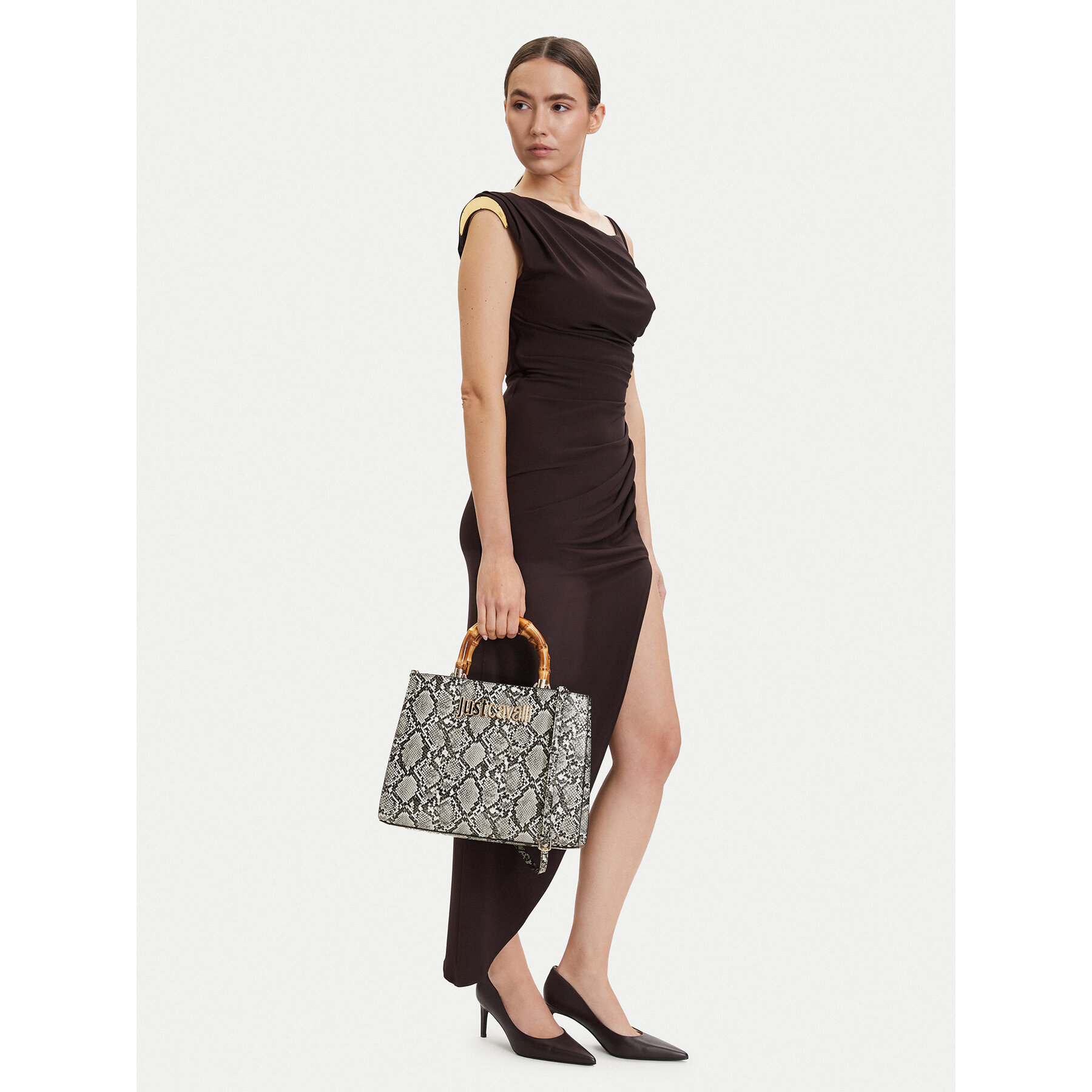 Τσάντα Just Cavalli 80RA4BD3 ZSD84 Γκρι